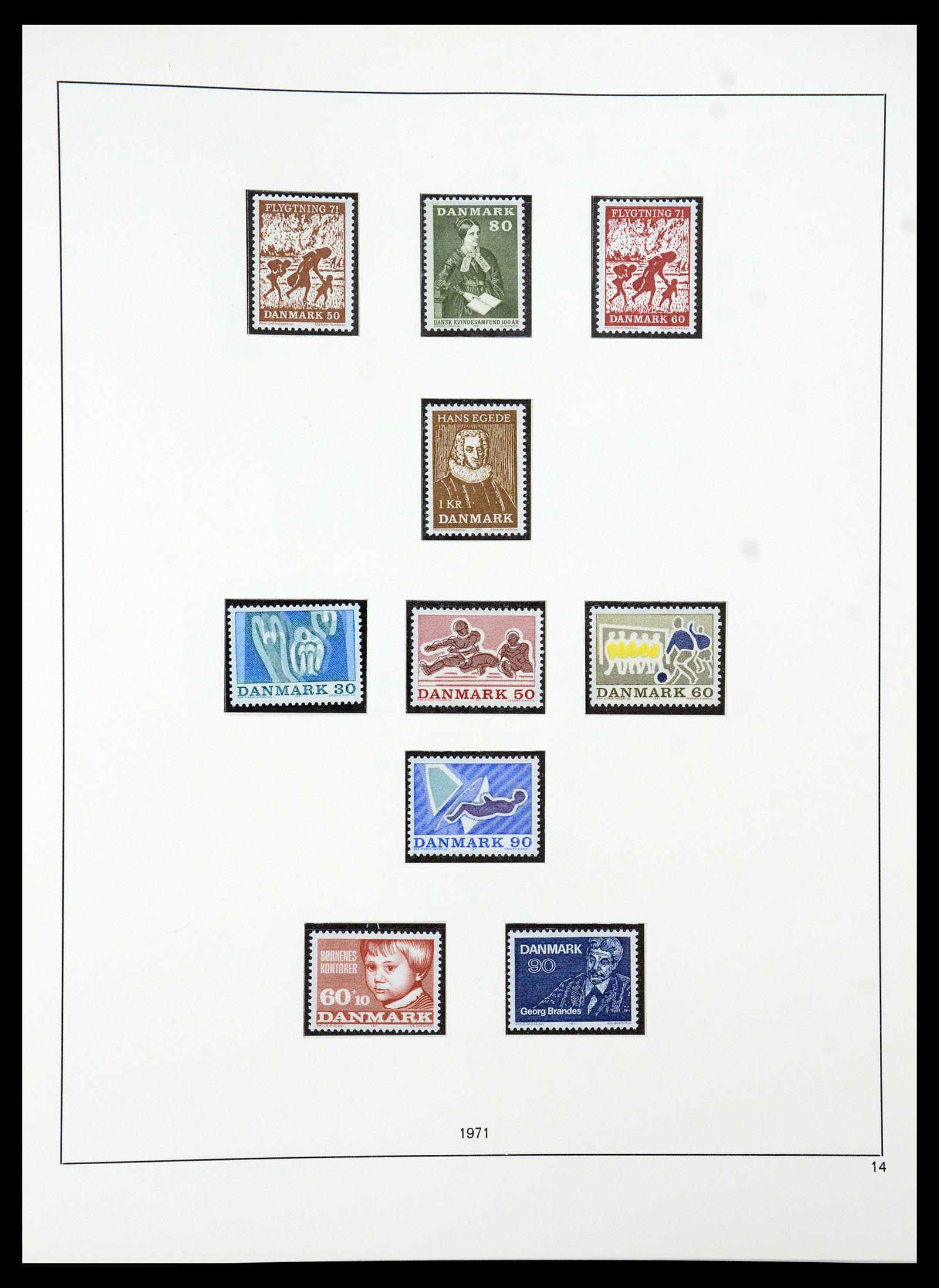 35308 021 - Postzegelverzameling 35308 Denemarken 1945-1998.