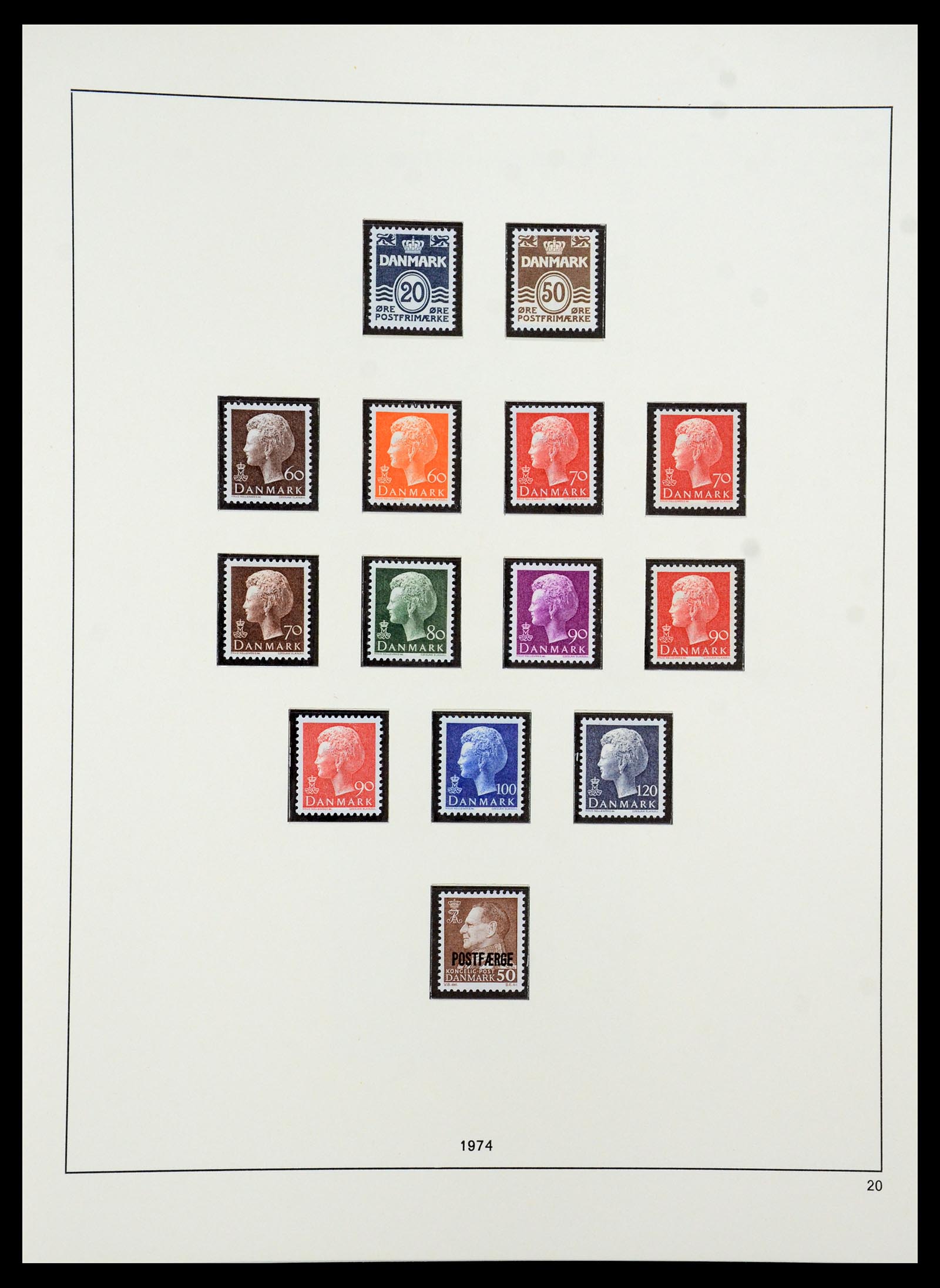 35308 027 - Postzegelverzameling 35308 Denemarken 1945-1998.