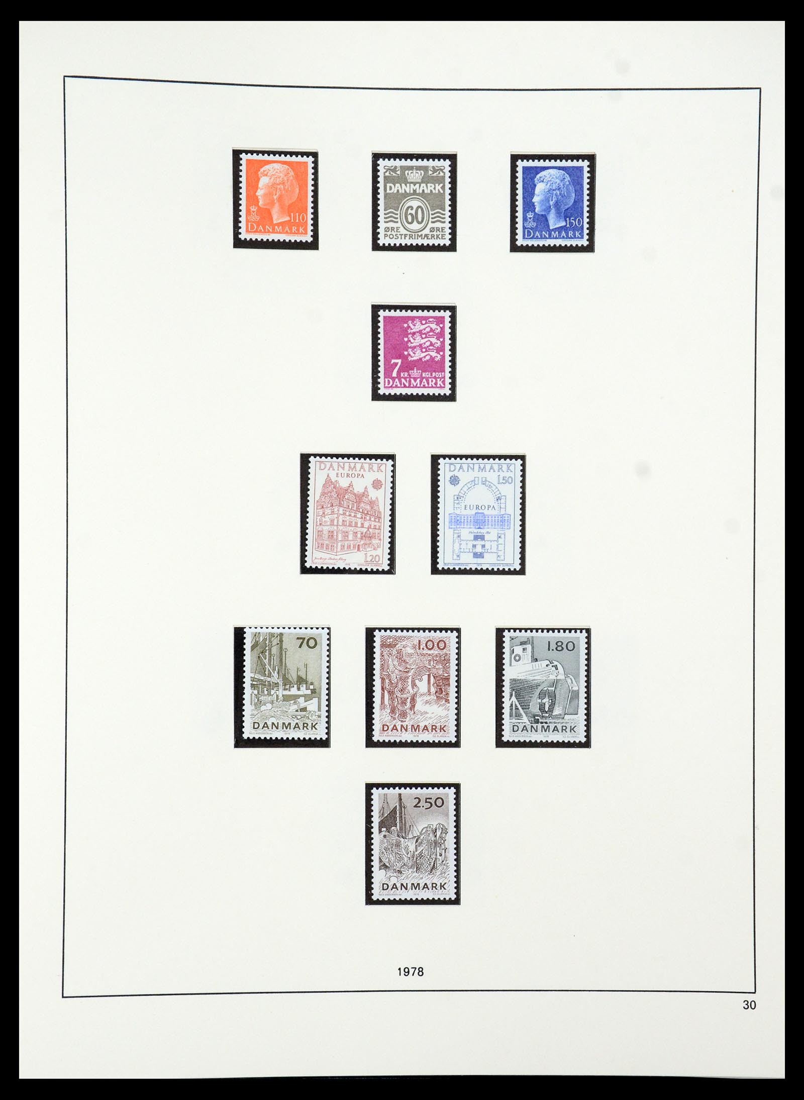 35308 037 - Postzegelverzameling 35308 Denemarken 1945-1998.