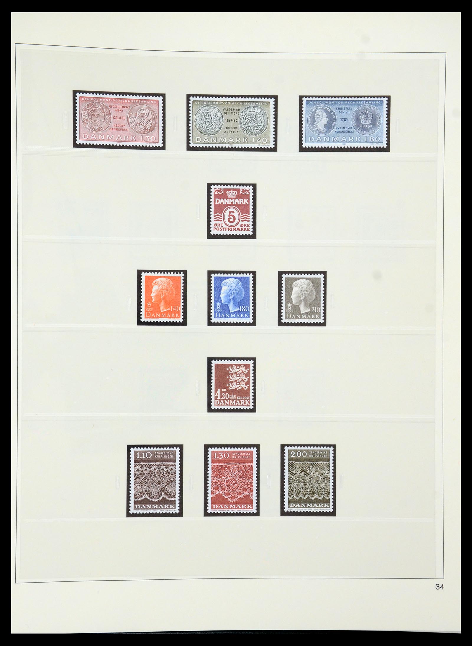 35308 041 - Postzegelverzameling 35308 Denemarken 1945-1998.