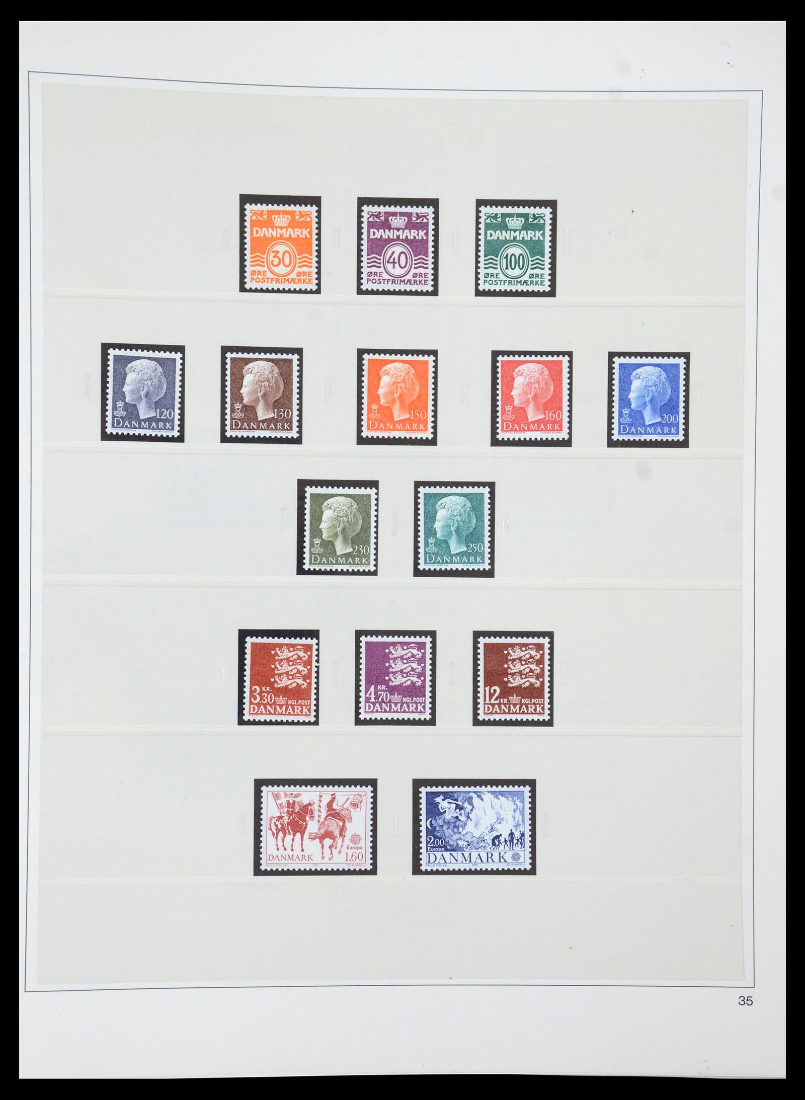 35308 042 - Postzegelverzameling 35308 Denemarken 1945-1998.