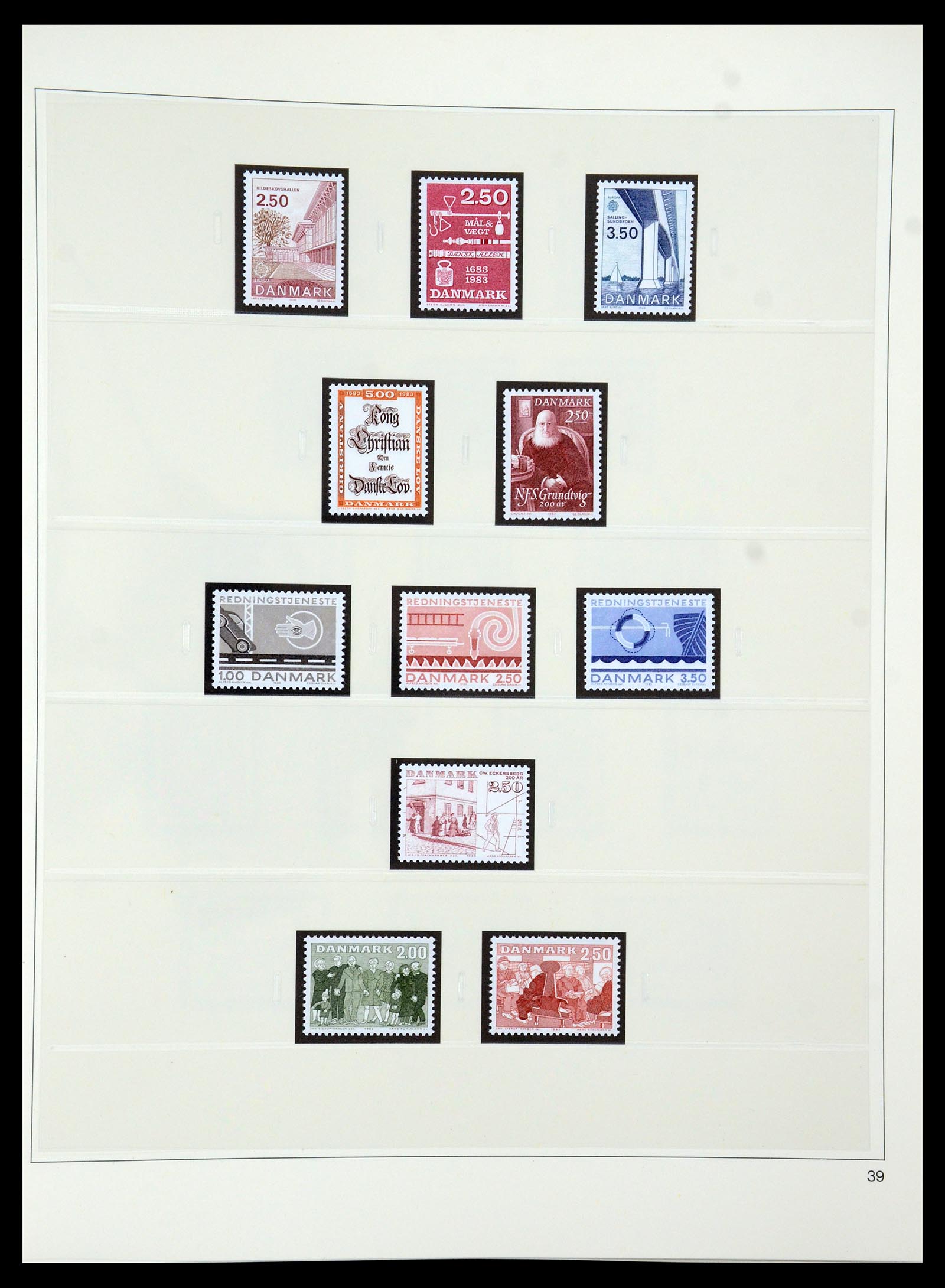 35308 046 - Postzegelverzameling 35308 Denemarken 1945-1998.