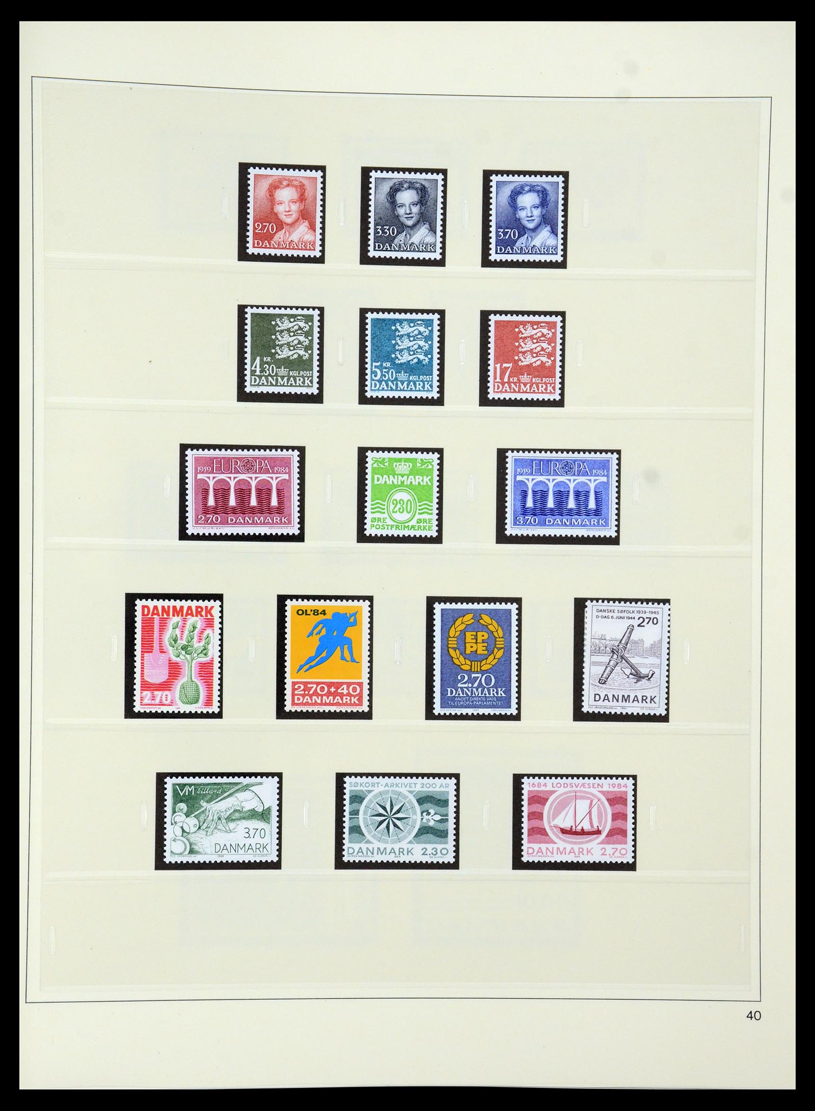 35308 047 - Postzegelverzameling 35308 Denemarken 1945-1998.