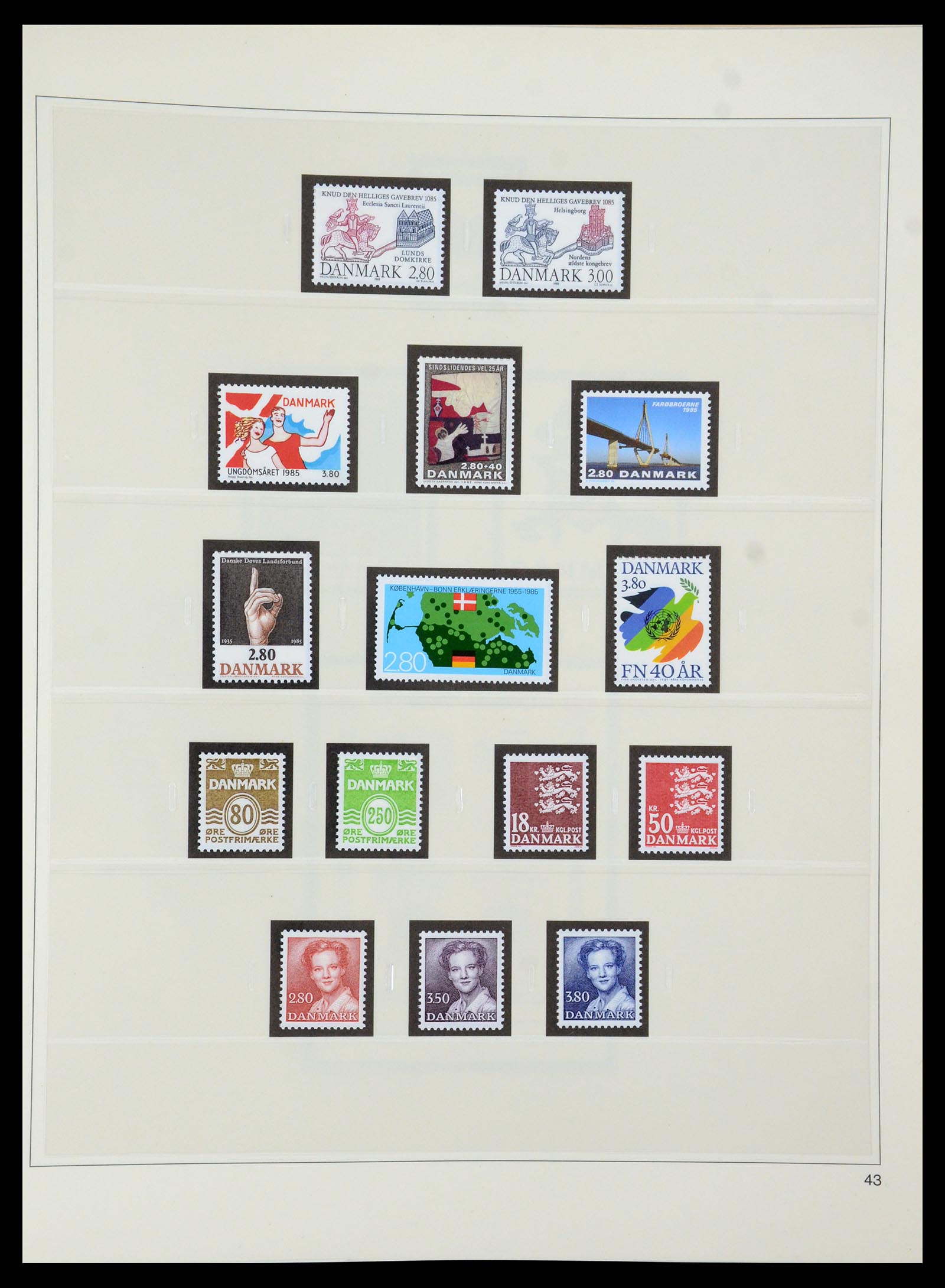 35308 050 - Postzegelverzameling 35308 Denemarken 1945-1998.