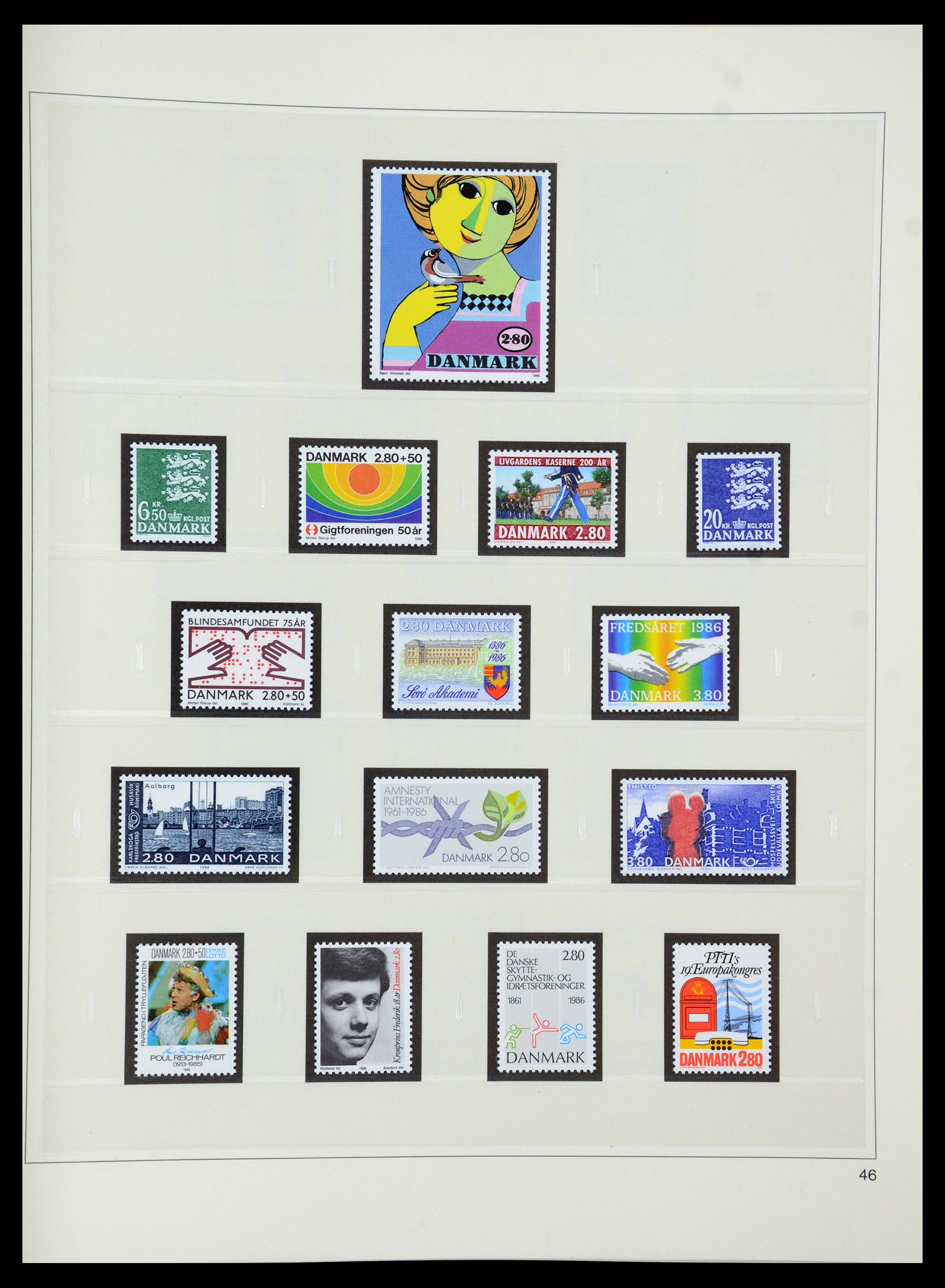 35308 053 - Postzegelverzameling 35308 Denemarken 1945-1998.