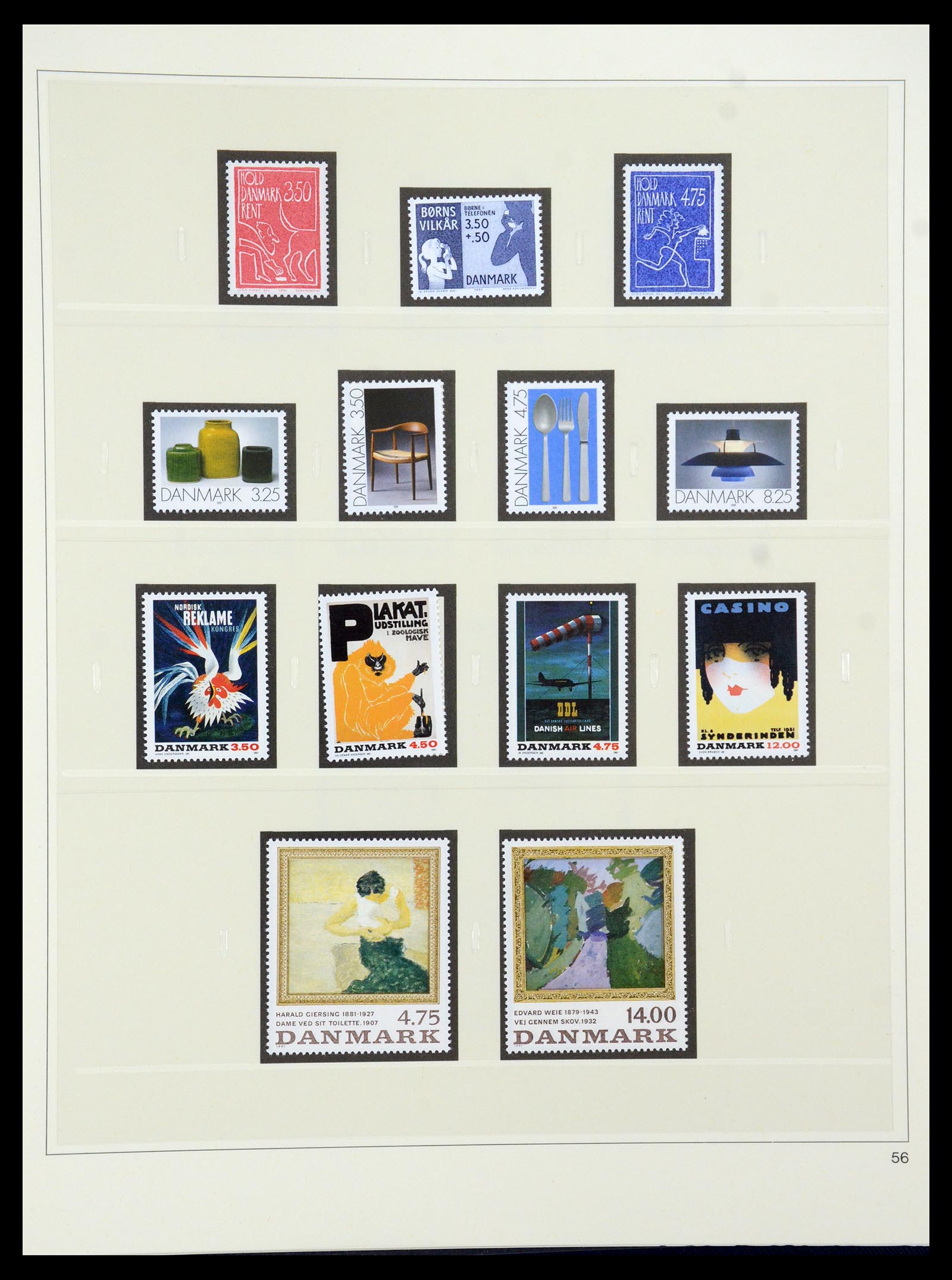 35308 063 - Postzegelverzameling 35308 Denemarken 1945-1998.