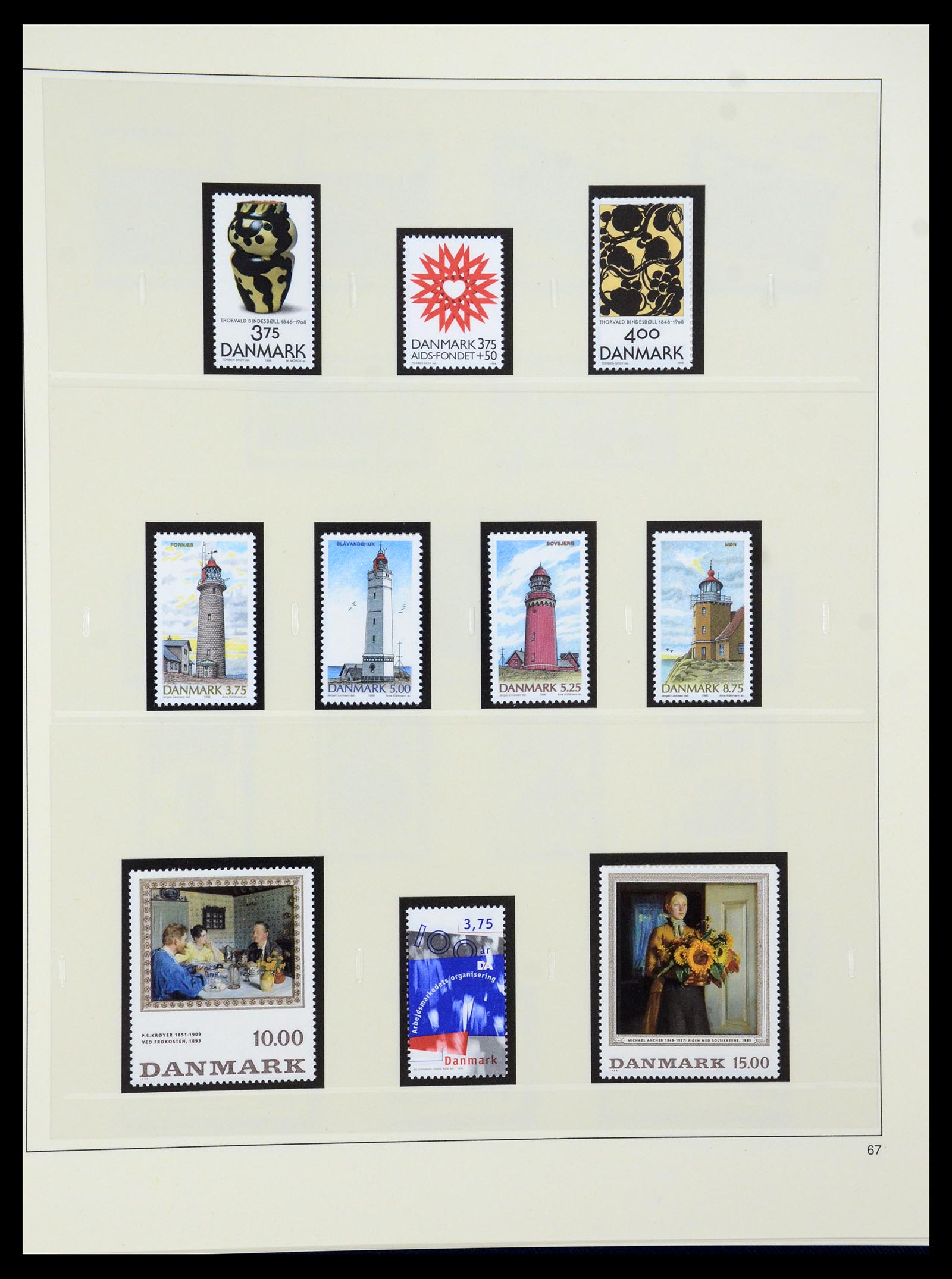 35308 074 - Postzegelverzameling 35308 Denemarken 1945-1998.