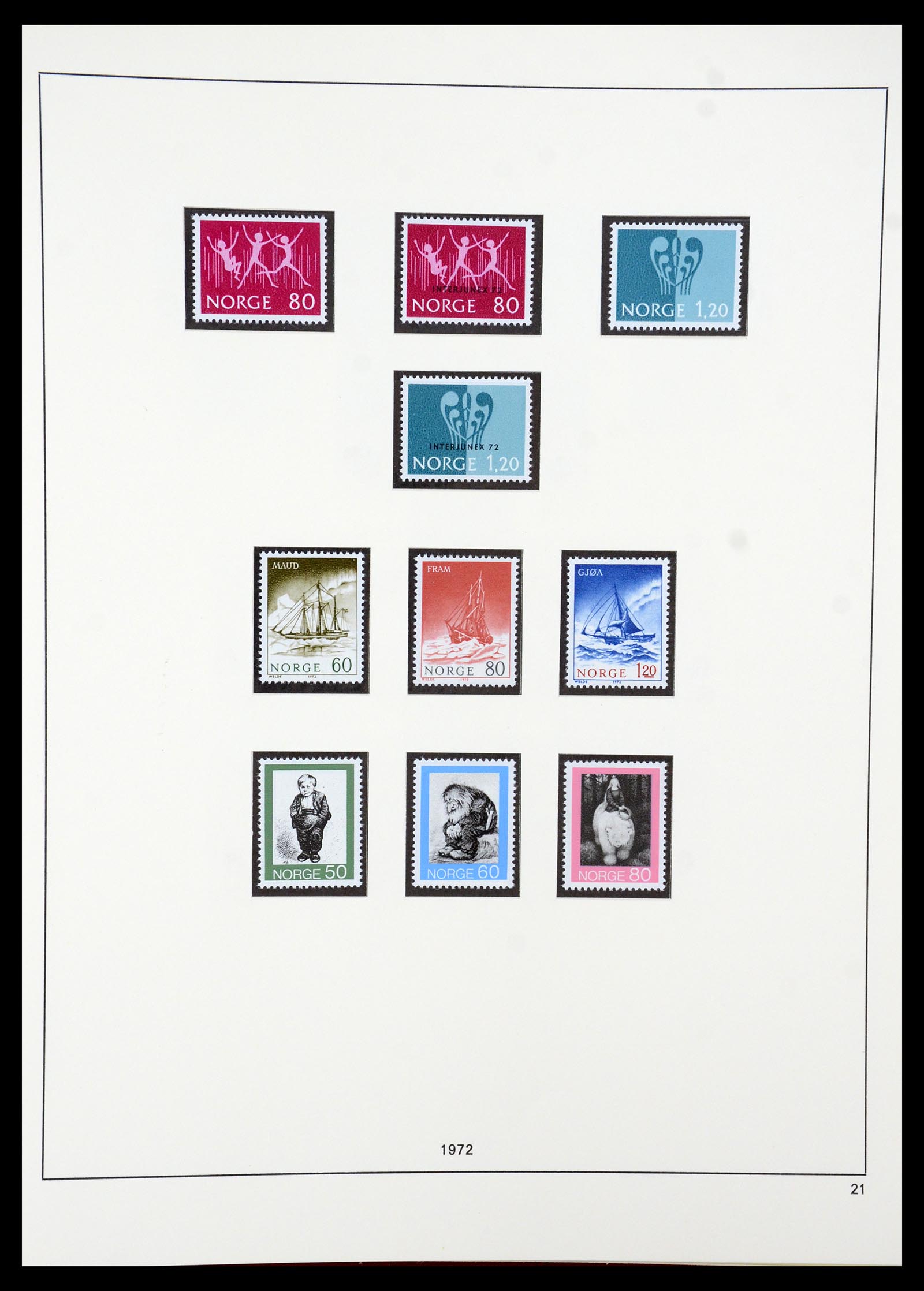 35309 036 - Postzegelverzameling 35309 Noorwegen 1945-1998.