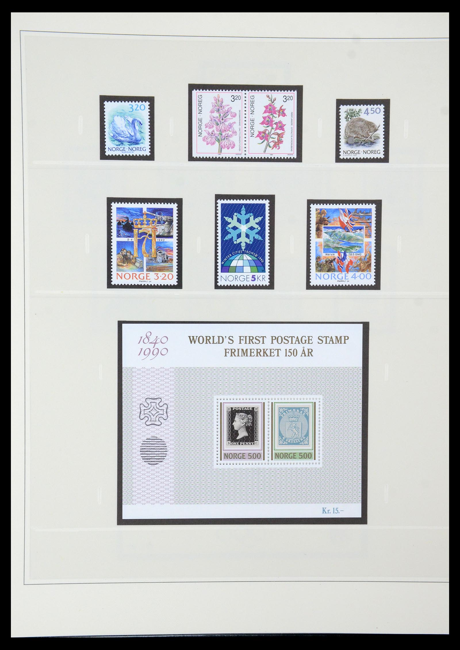 35309 074 - Postzegelverzameling 35309 Noorwegen 1945-1998.