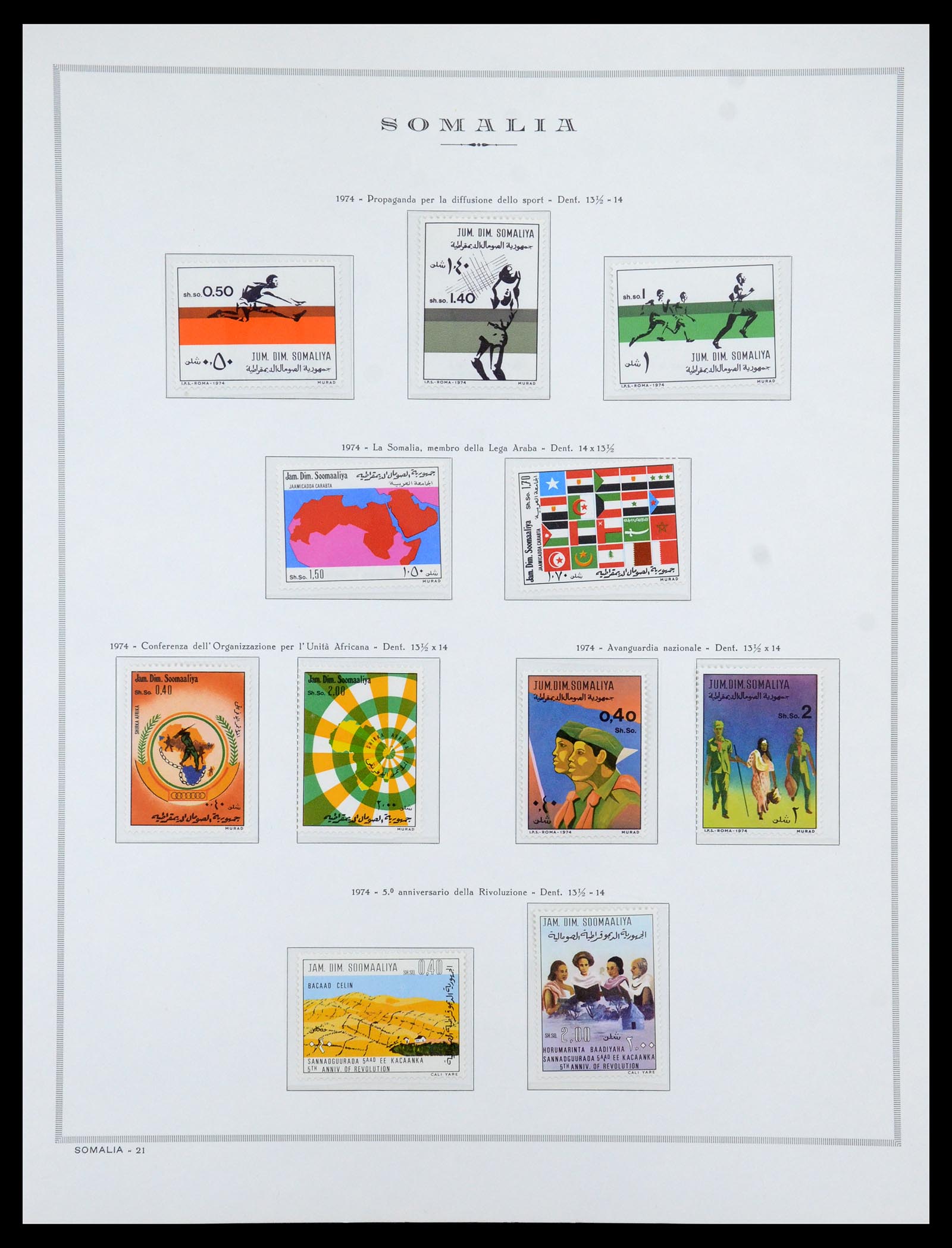 35314 022 - Postzegelverzameling 35314 Libië en Somalië 1952-1982.