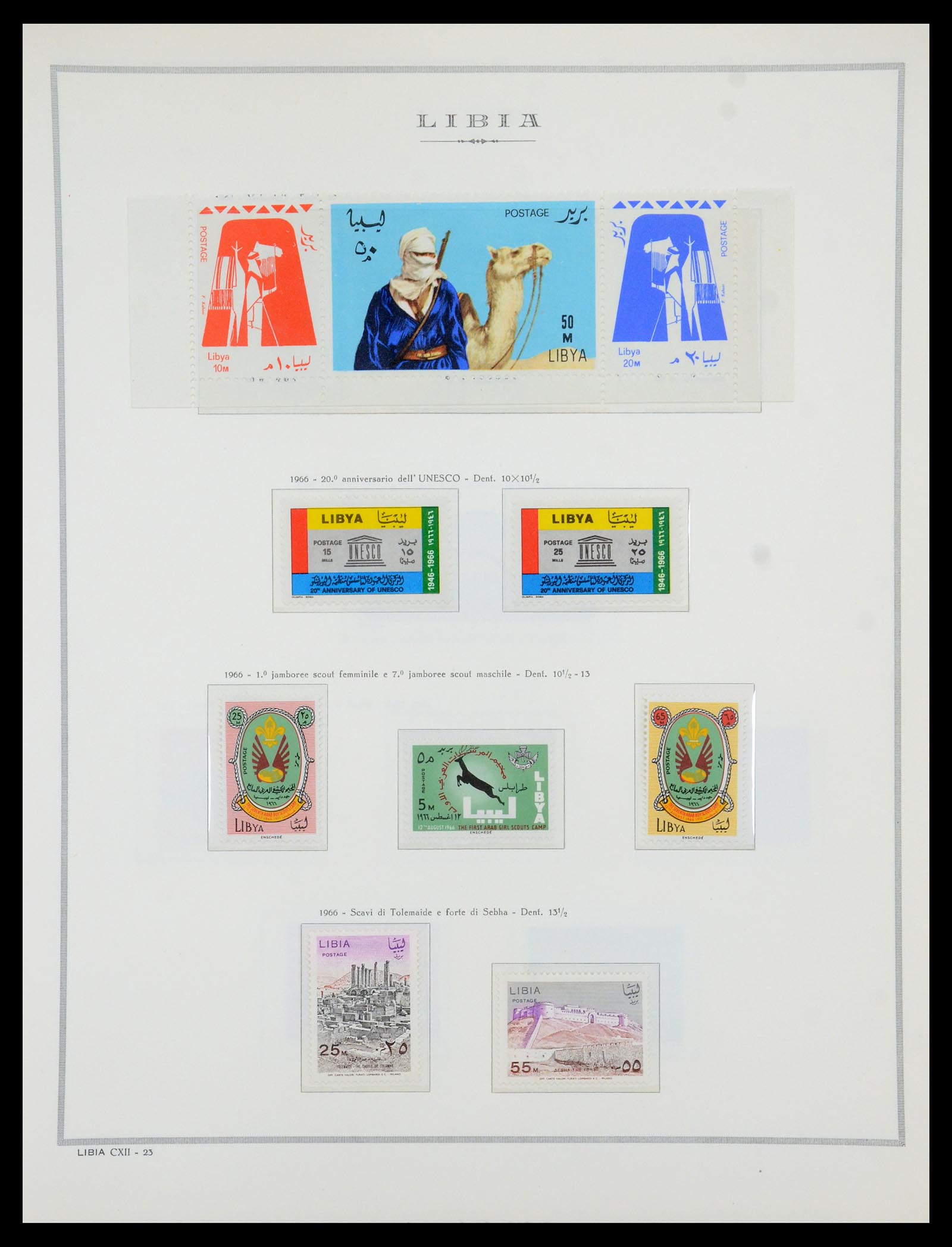 35314 068 - Postzegelverzameling 35314 Libië en Somalië 1952-1982.