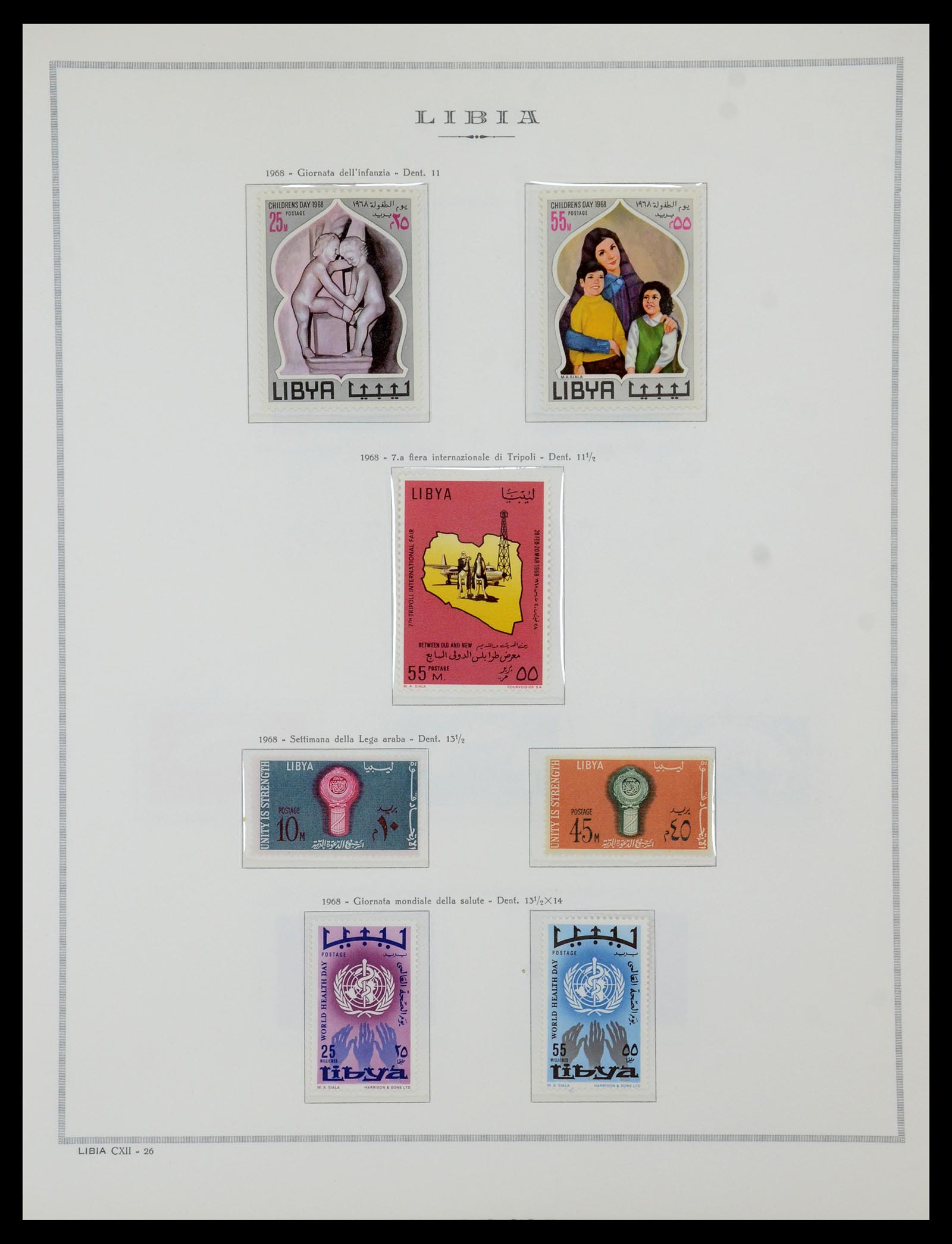 35314 071 - Postzegelverzameling 35314 Libië en Somalië 1952-1982.
