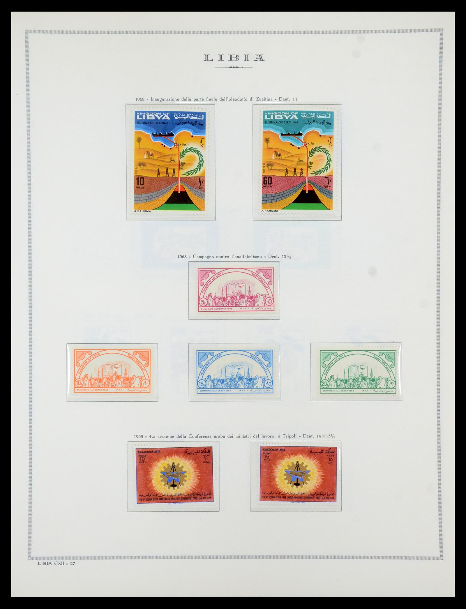 35314 072 - Postzegelverzameling 35314 Libië en Somalië 1952-1982.