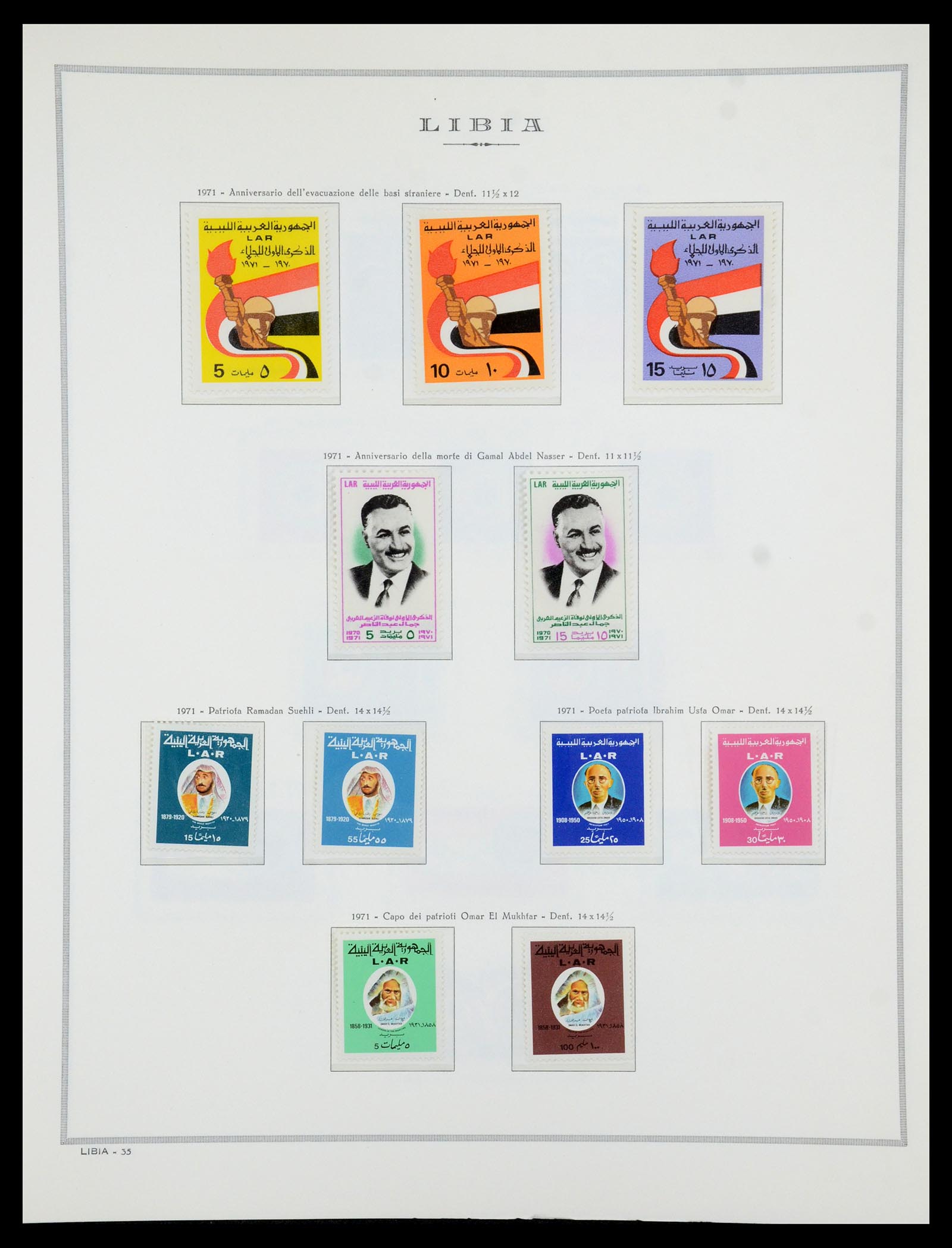 35314 080 - Postzegelverzameling 35314 Libië en Somalië 1952-1982.