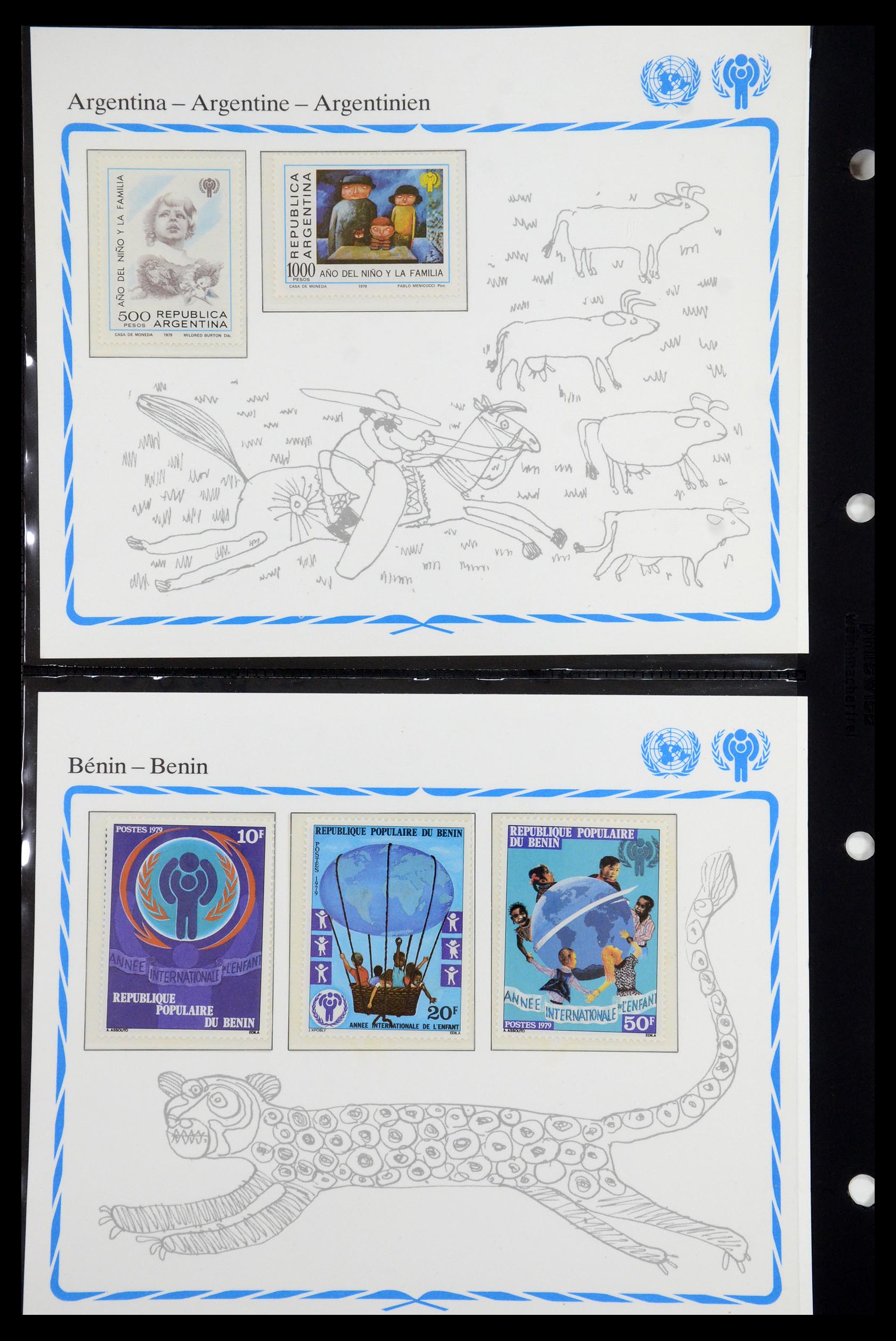 35318 002 - Postzegelverzameling 35318 Jaar van het Kind 1979.