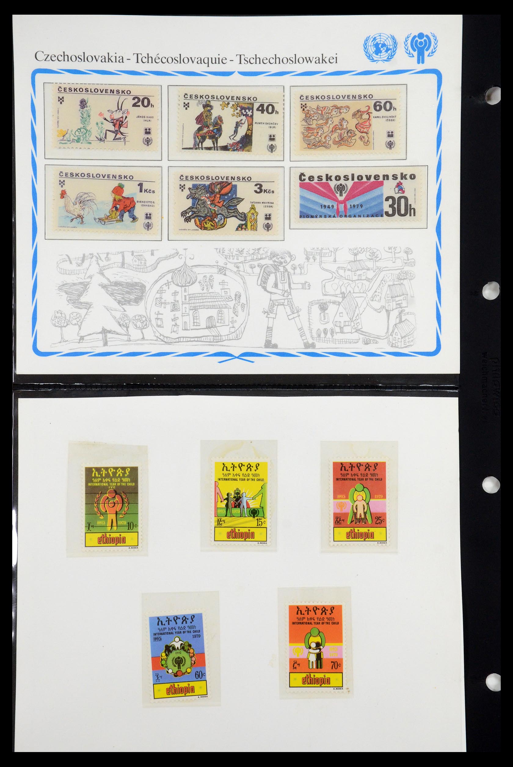 35318 004 - Postzegelverzameling 35318 Jaar van het Kind 1979.