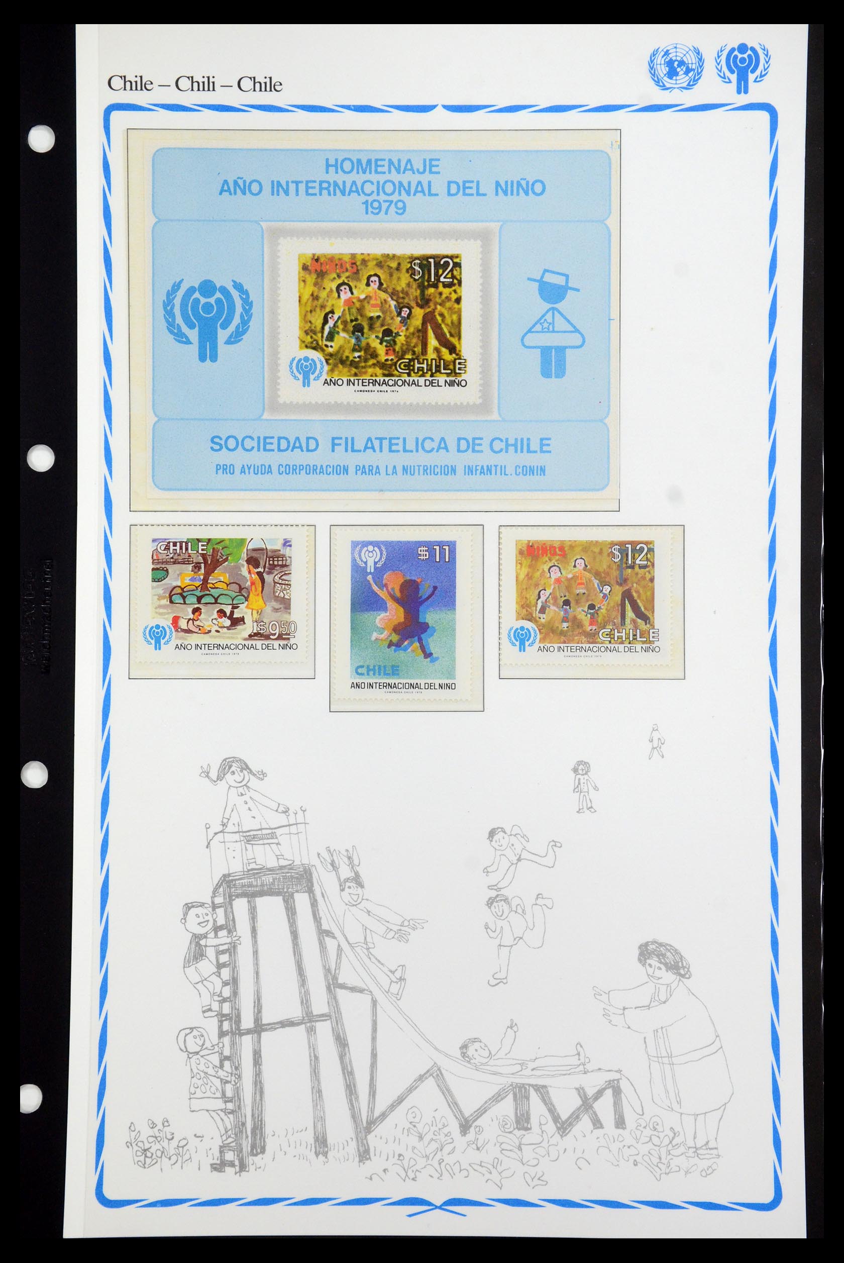 35318 011 - Postzegelverzameling 35318 Jaar van het Kind 1979.