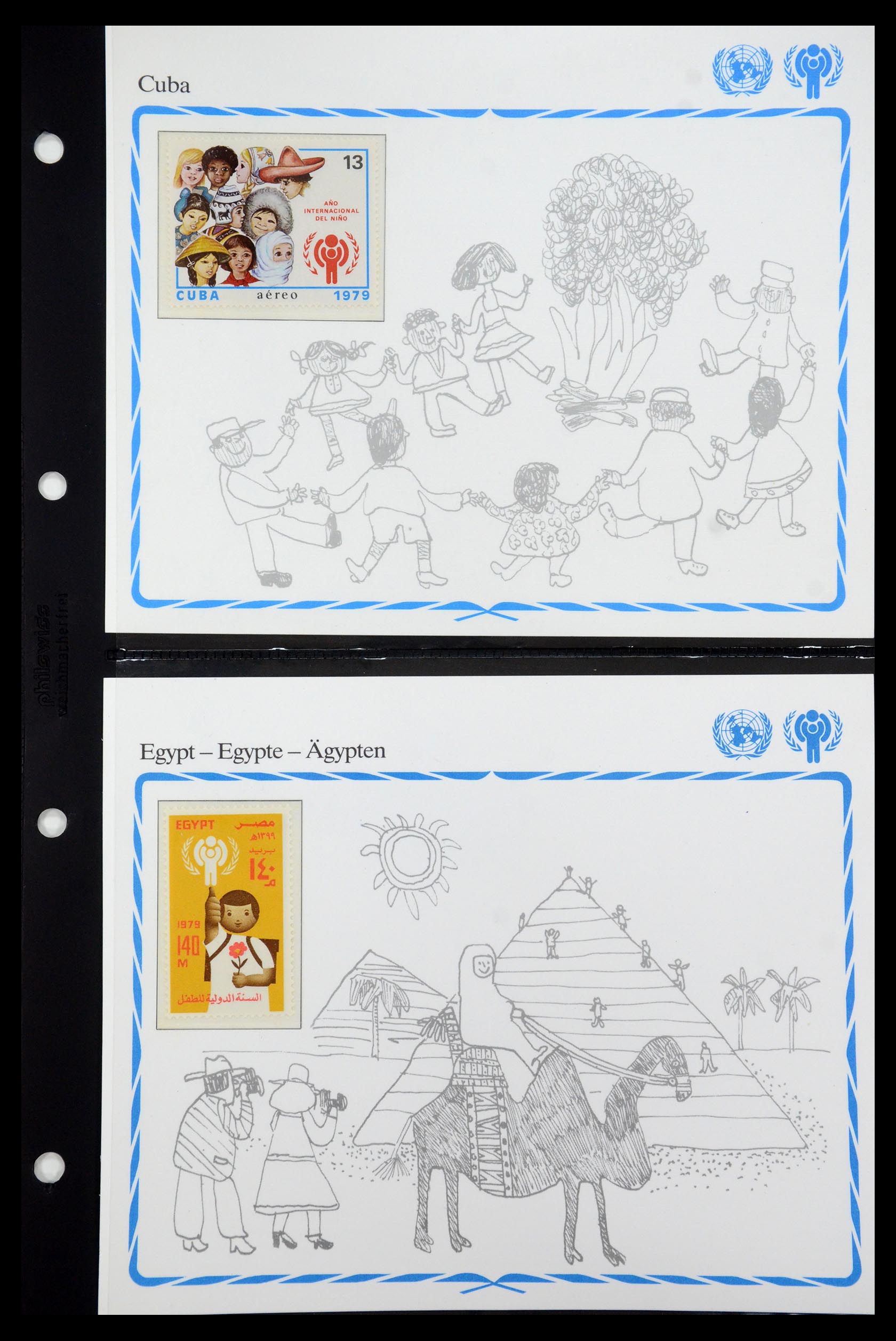 35318 015 - Postzegelverzameling 35318 Jaar van het Kind 1979.