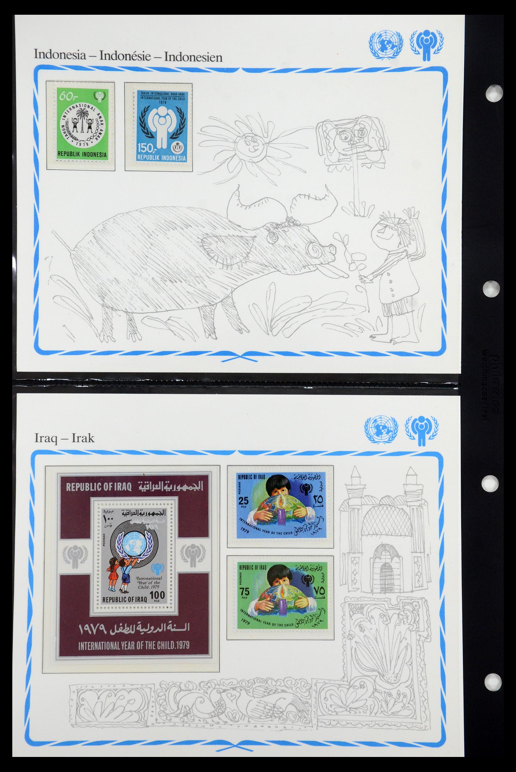 35318 024 - Postzegelverzameling 35318 Jaar van het Kind 1979.