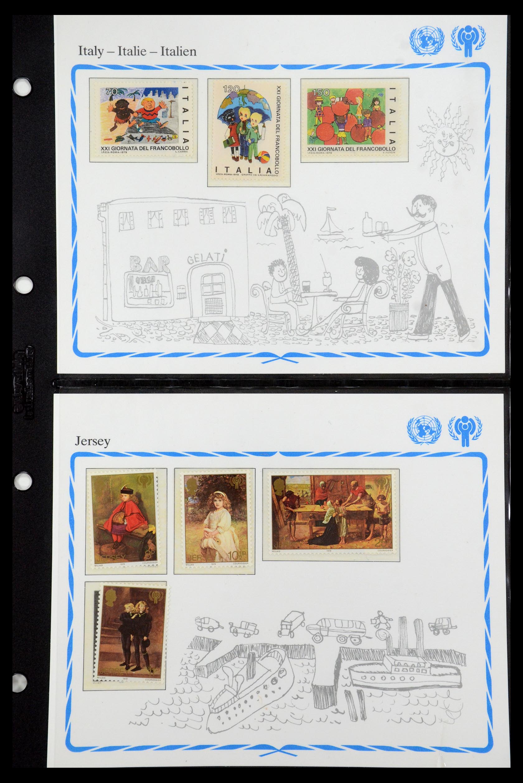 35318 027 - Postzegelverzameling 35318 Jaar van het Kind 1979.