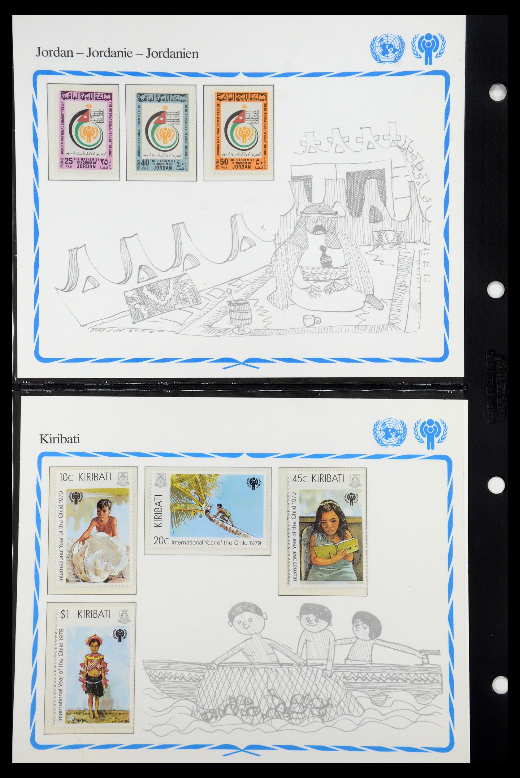 35318 028 - Postzegelverzameling 35318 Jaar van het Kind 1979.
