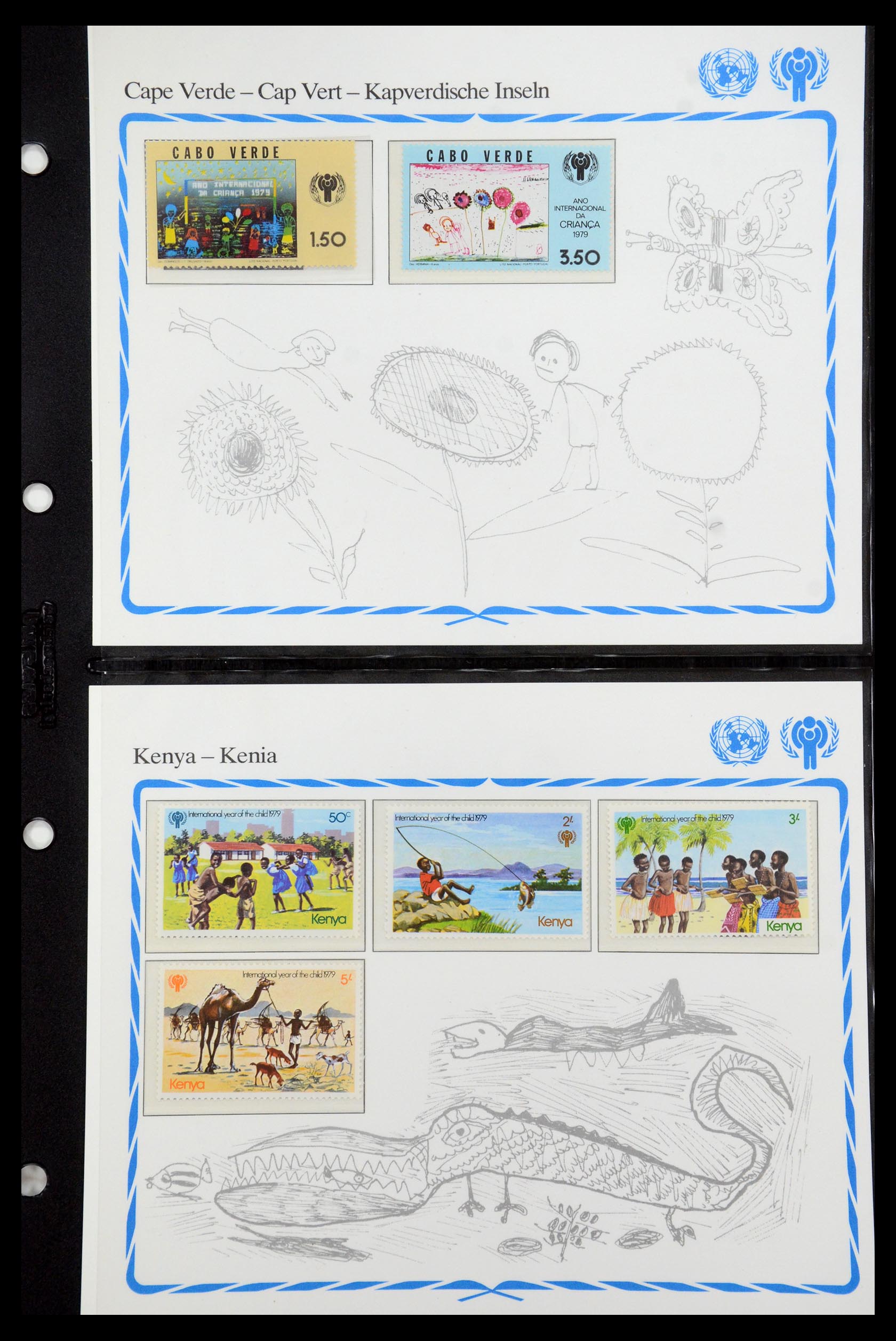 35318 029 - Postzegelverzameling 35318 Jaar van het Kind 1979.