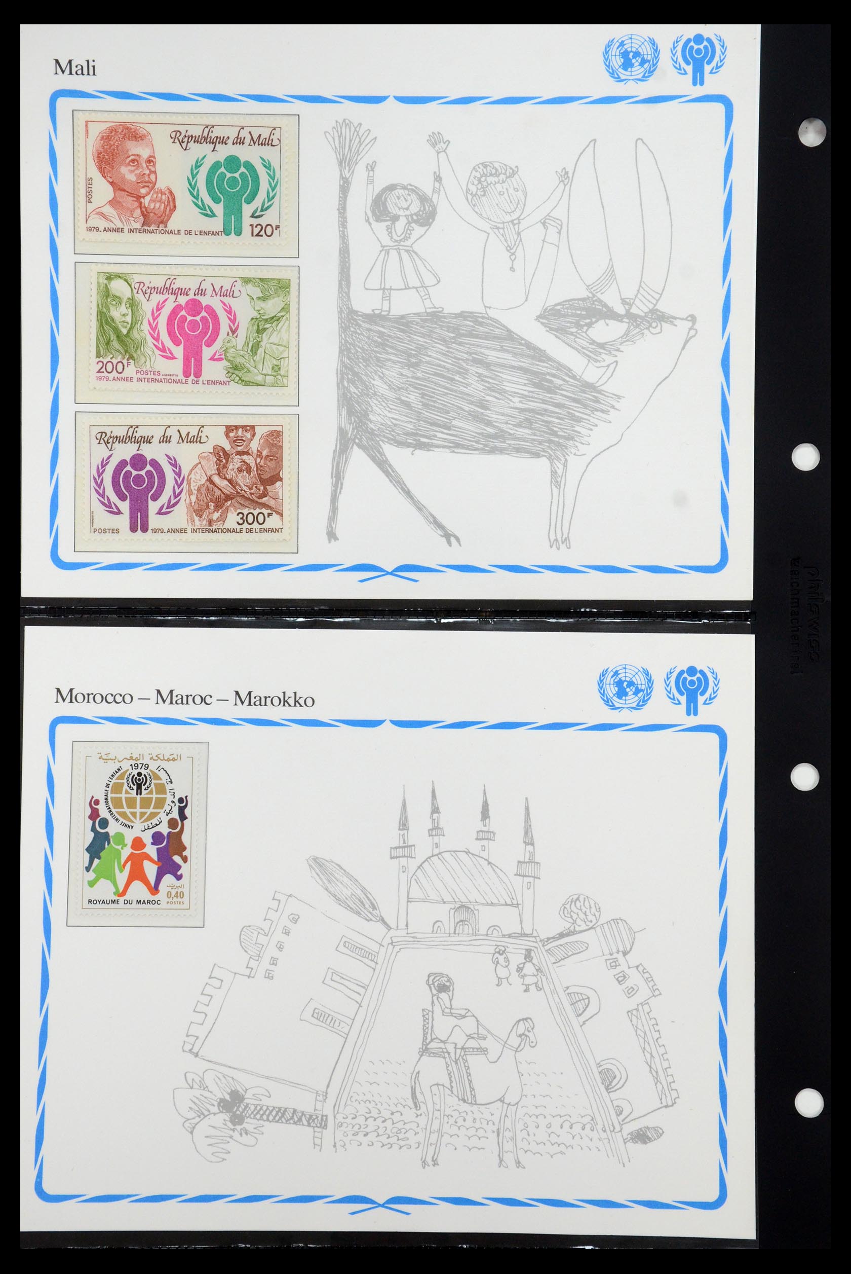 35318 032 - Postzegelverzameling 35318 Jaar van het Kind 1979.