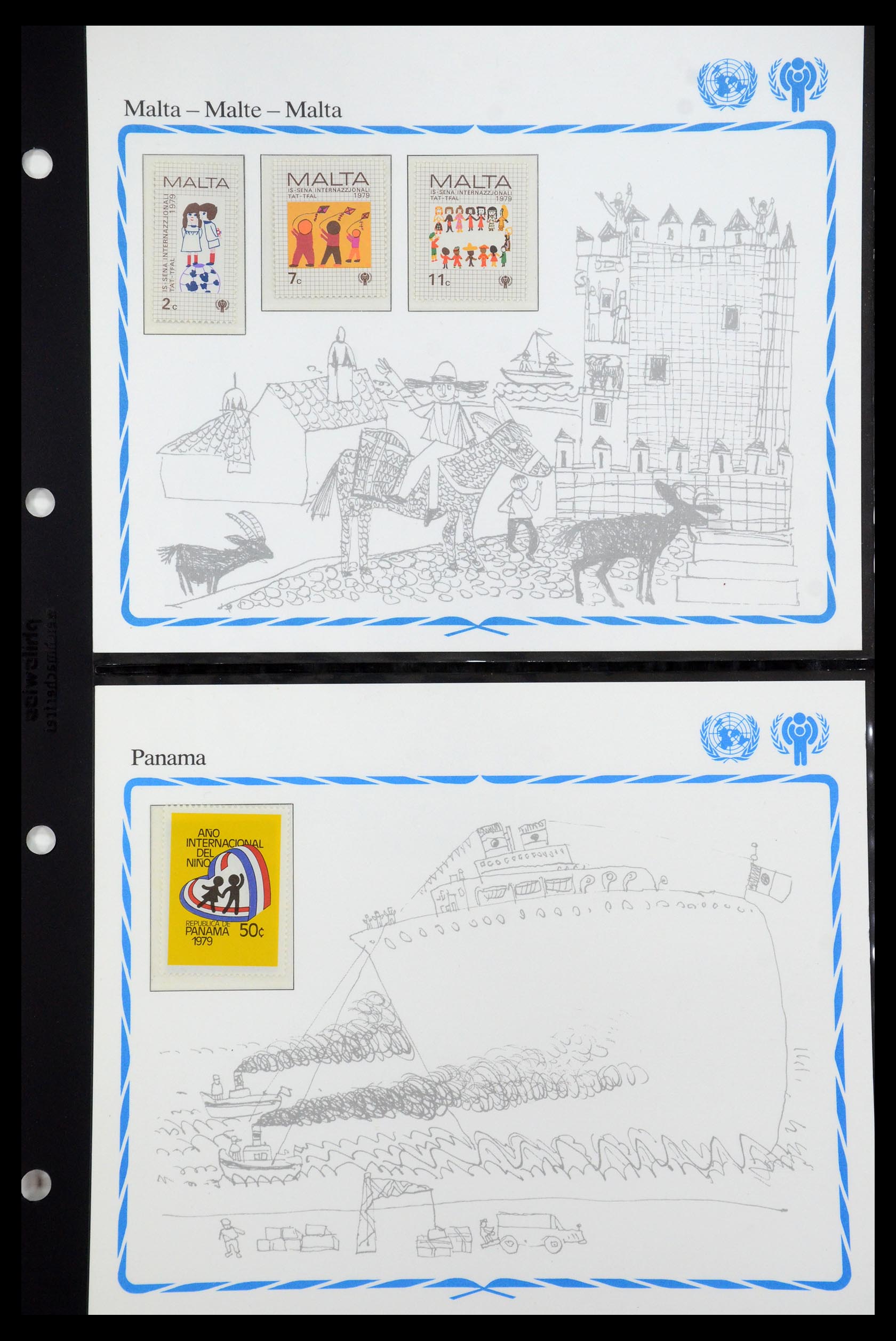 35318 039 - Postzegelverzameling 35318 Jaar van het Kind 1979.