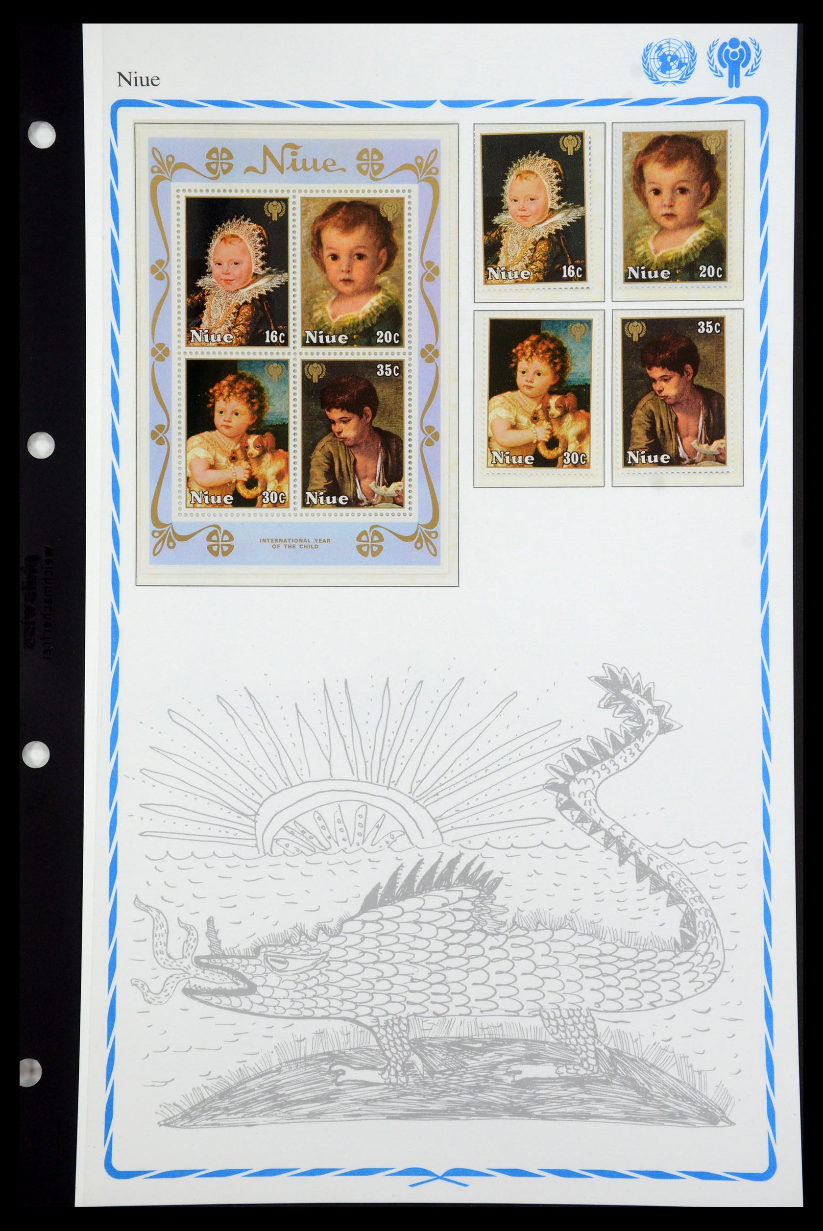 35318 043 - Postzegelverzameling 35318 Jaar van het Kind 1979.