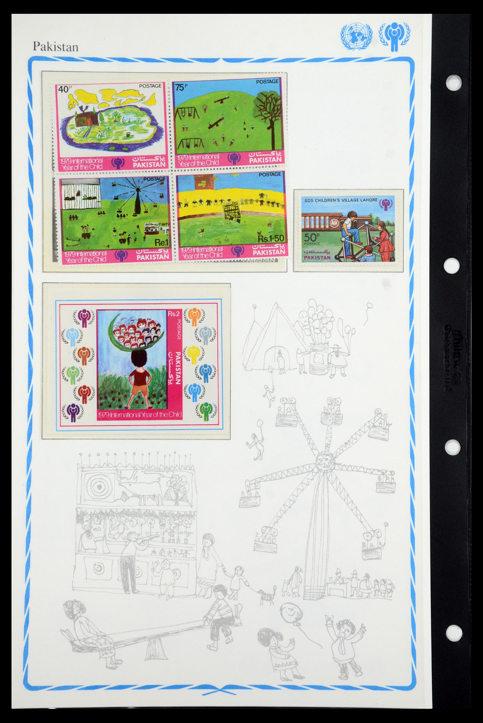 35318 044 - Postzegelverzameling 35318 Jaar van het Kind 1979.
