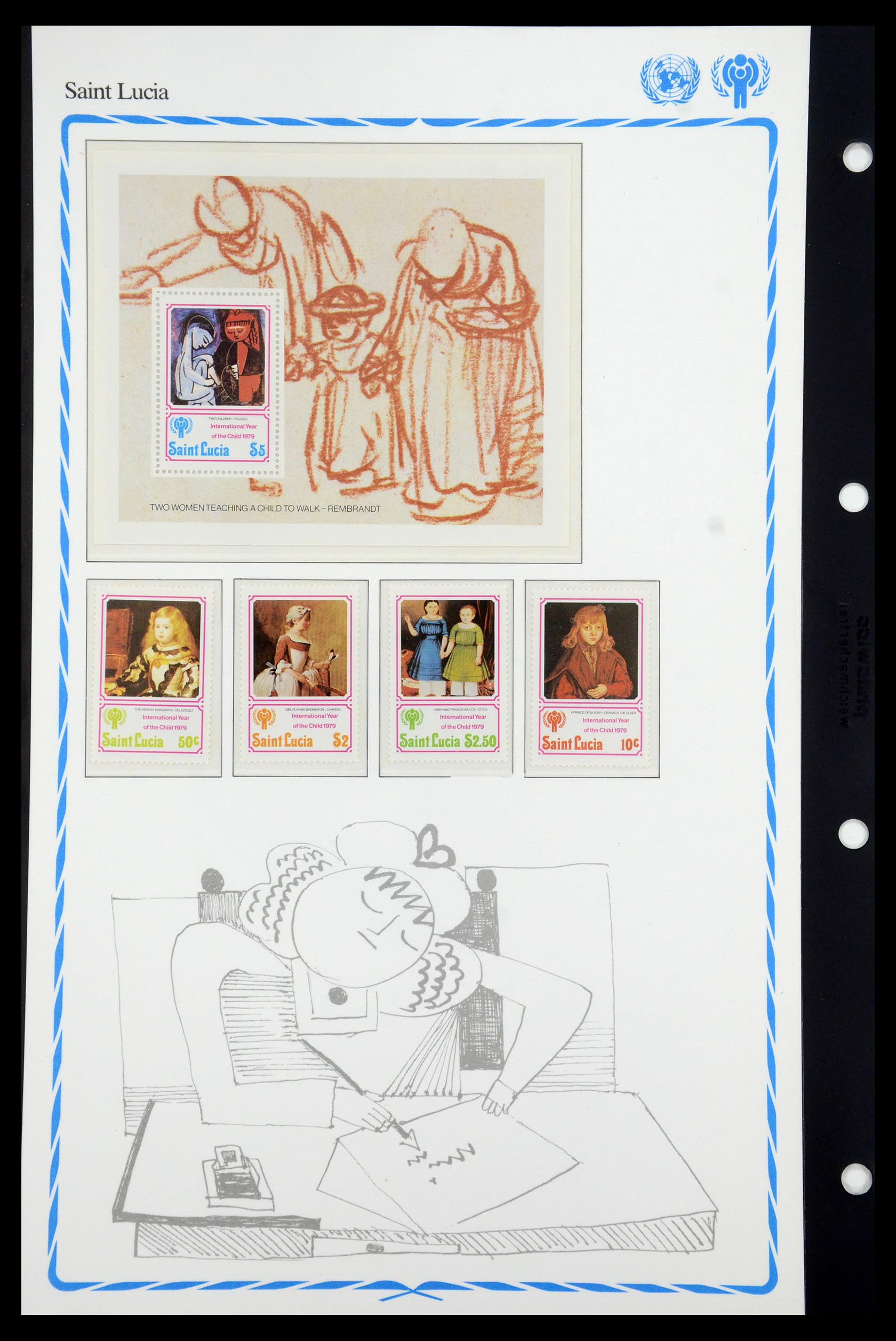35318 048 - Postzegelverzameling 35318 Jaar van het Kind 1979.