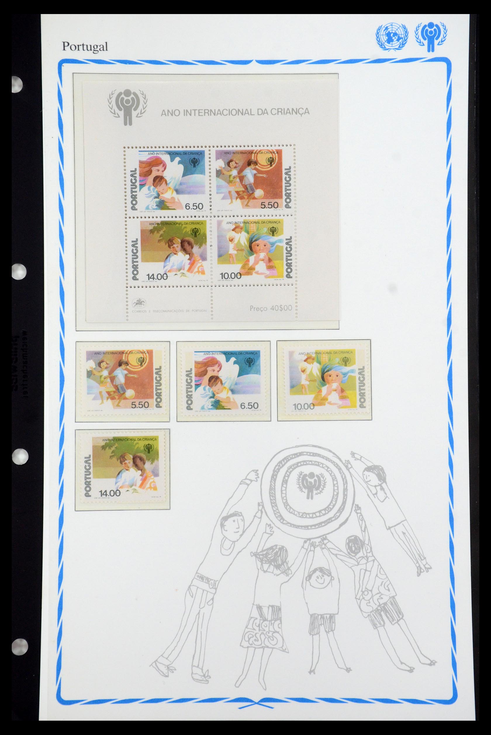35318 049 - Postzegelverzameling 35318 Jaar van het Kind 1979.