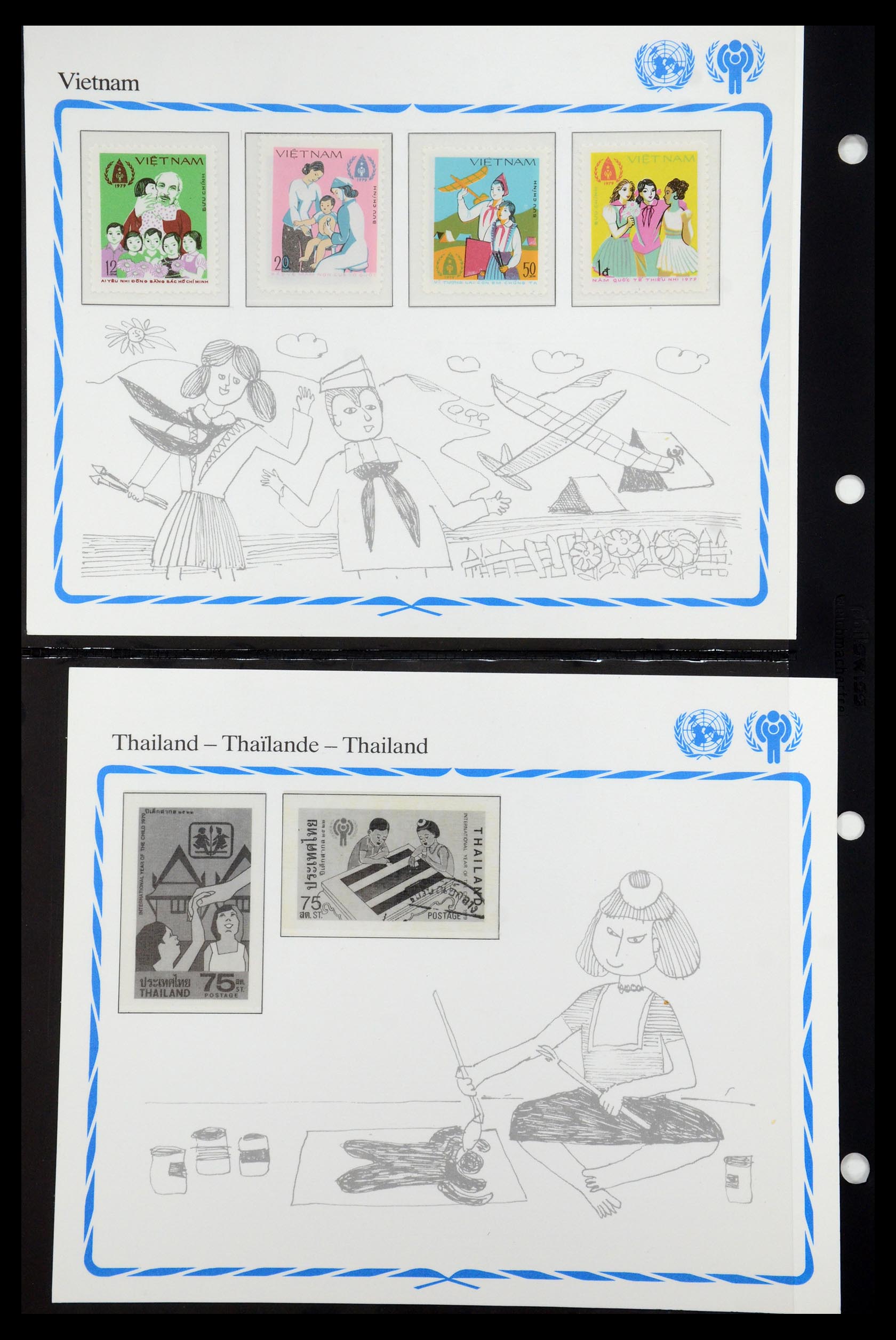 35318 054 - Postzegelverzameling 35318 Jaar van het Kind 1979.
