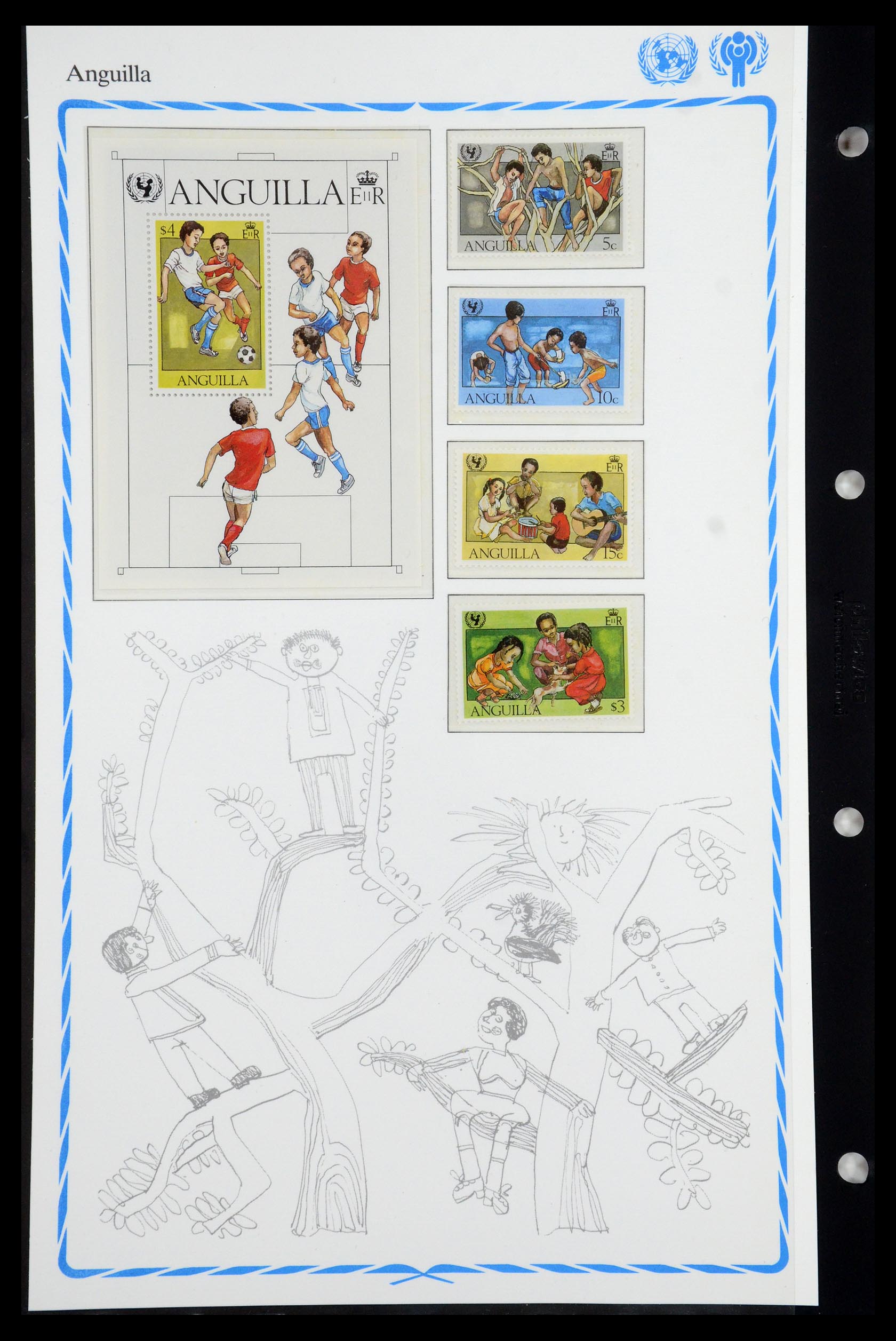 35318 060 - Postzegelverzameling 35318 Jaar van het Kind 1979.