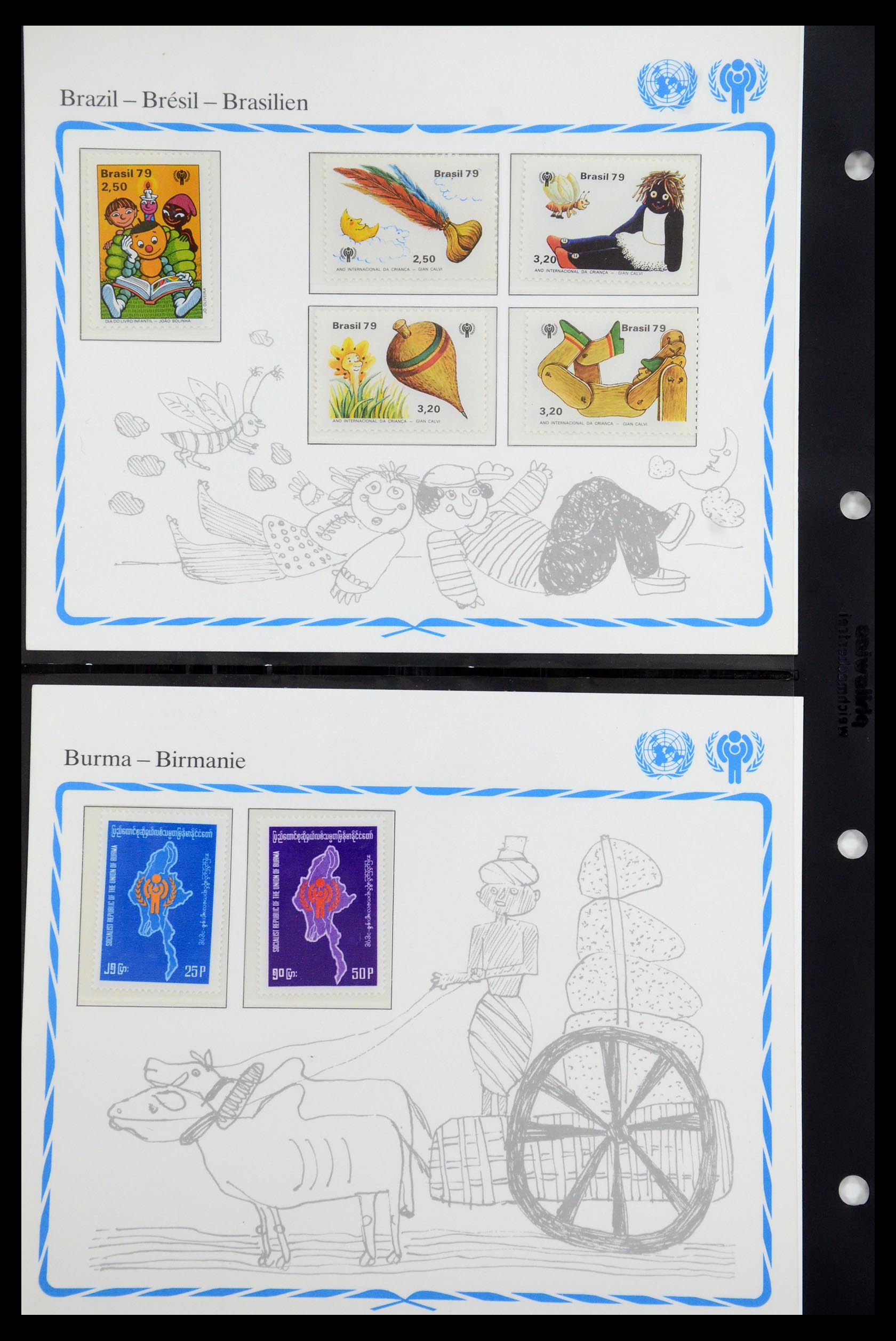 35318 068 - Postzegelverzameling 35318 Jaar van het Kind 1979.