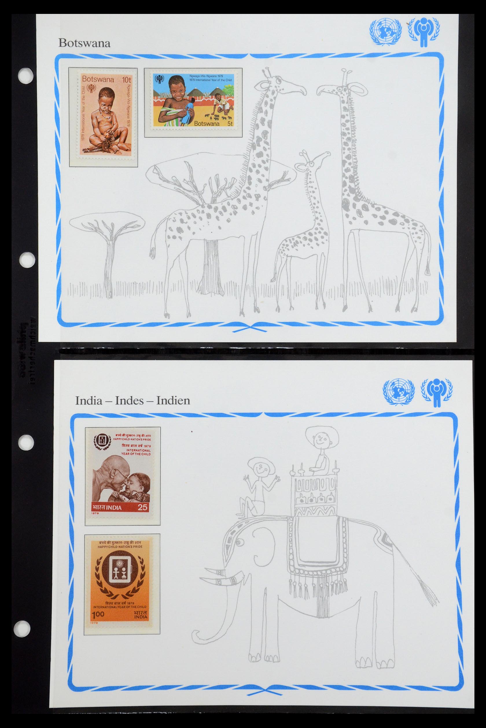 35318 071 - Postzegelverzameling 35318 Jaar van het Kind 1979.