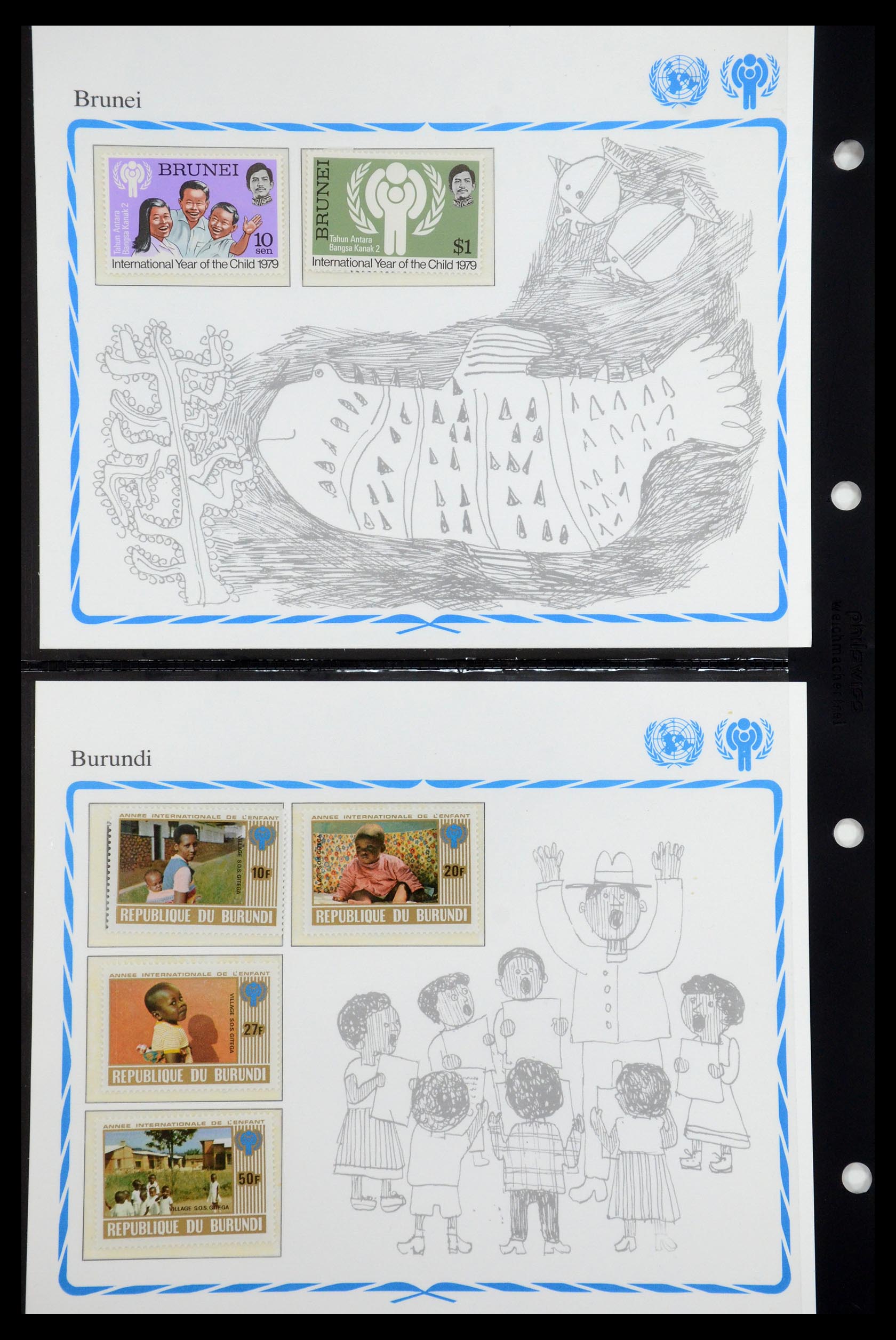 35318 072 - Postzegelverzameling 35318 Jaar van het Kind 1979.