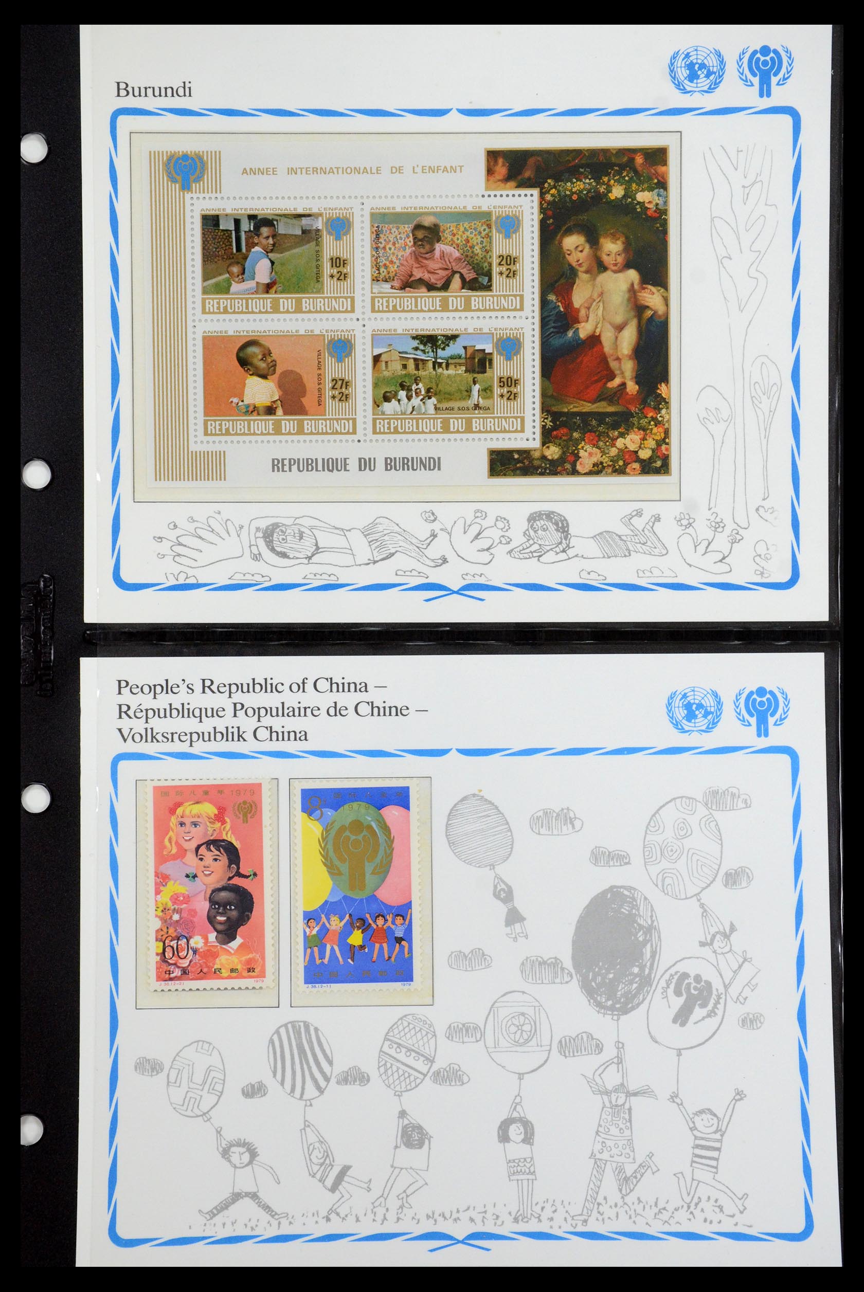 35318 073 - Postzegelverzameling 35318 Jaar van het Kind 1979.