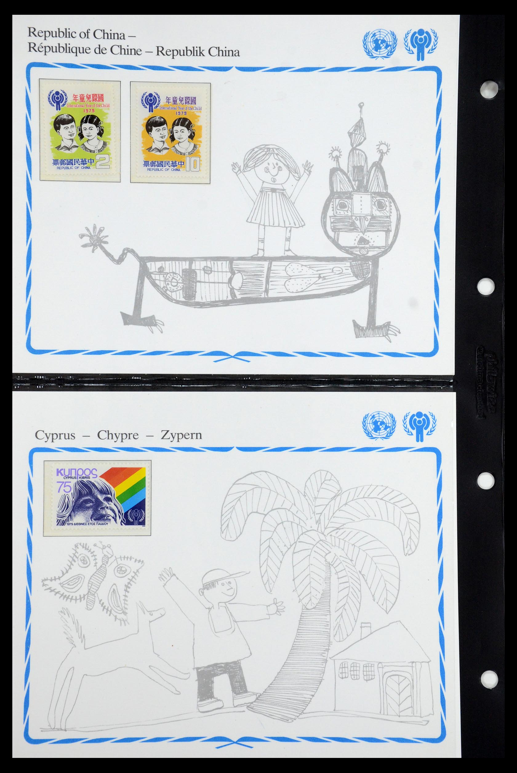 35318 074 - Postzegelverzameling 35318 Jaar van het Kind 1979.