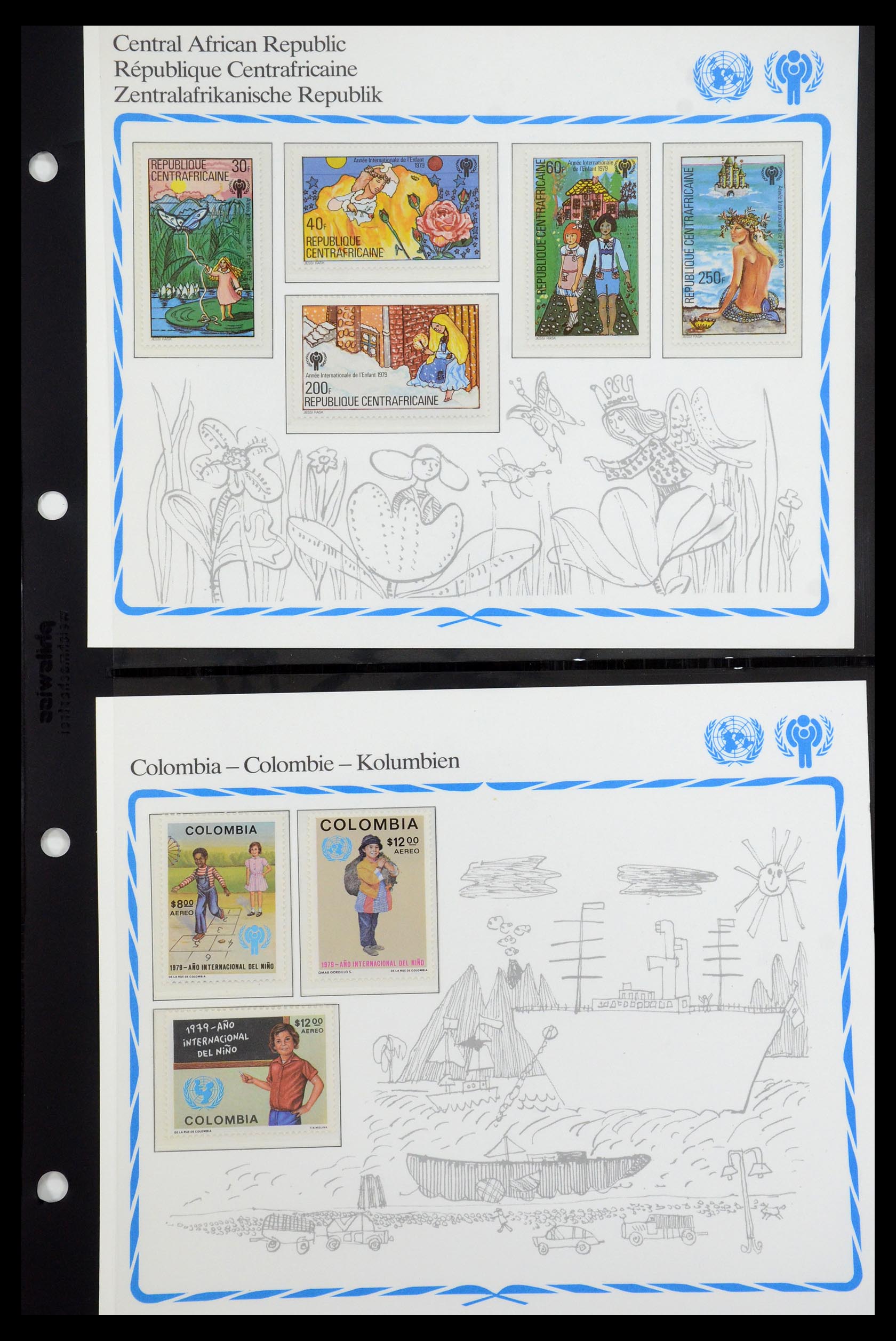 35318 077 - Postzegelverzameling 35318 Jaar van het Kind 1979.