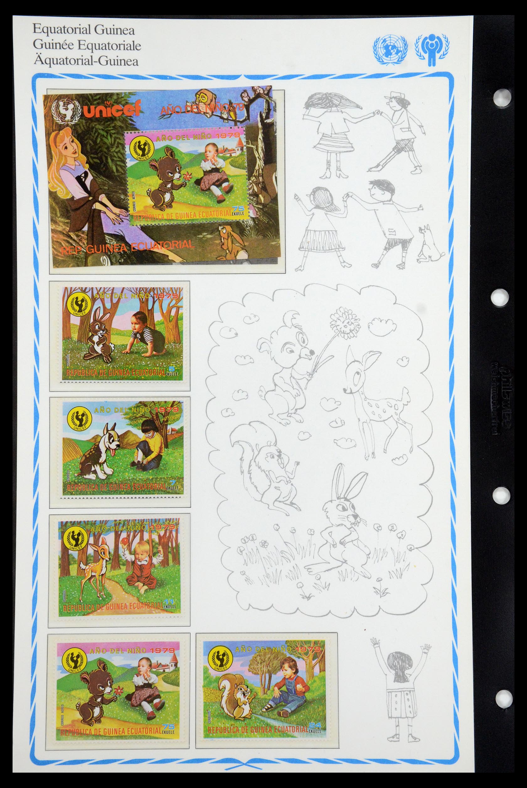 35318 080 - Postzegelverzameling 35318 Jaar van het Kind 1979.