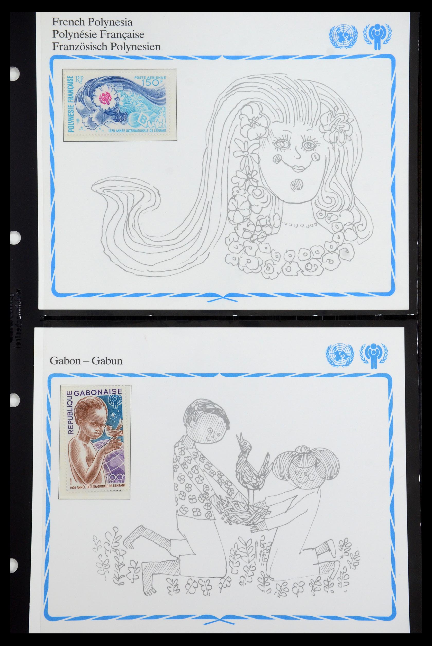 35318 081 - Postzegelverzameling 35318 Jaar van het Kind 1979.
