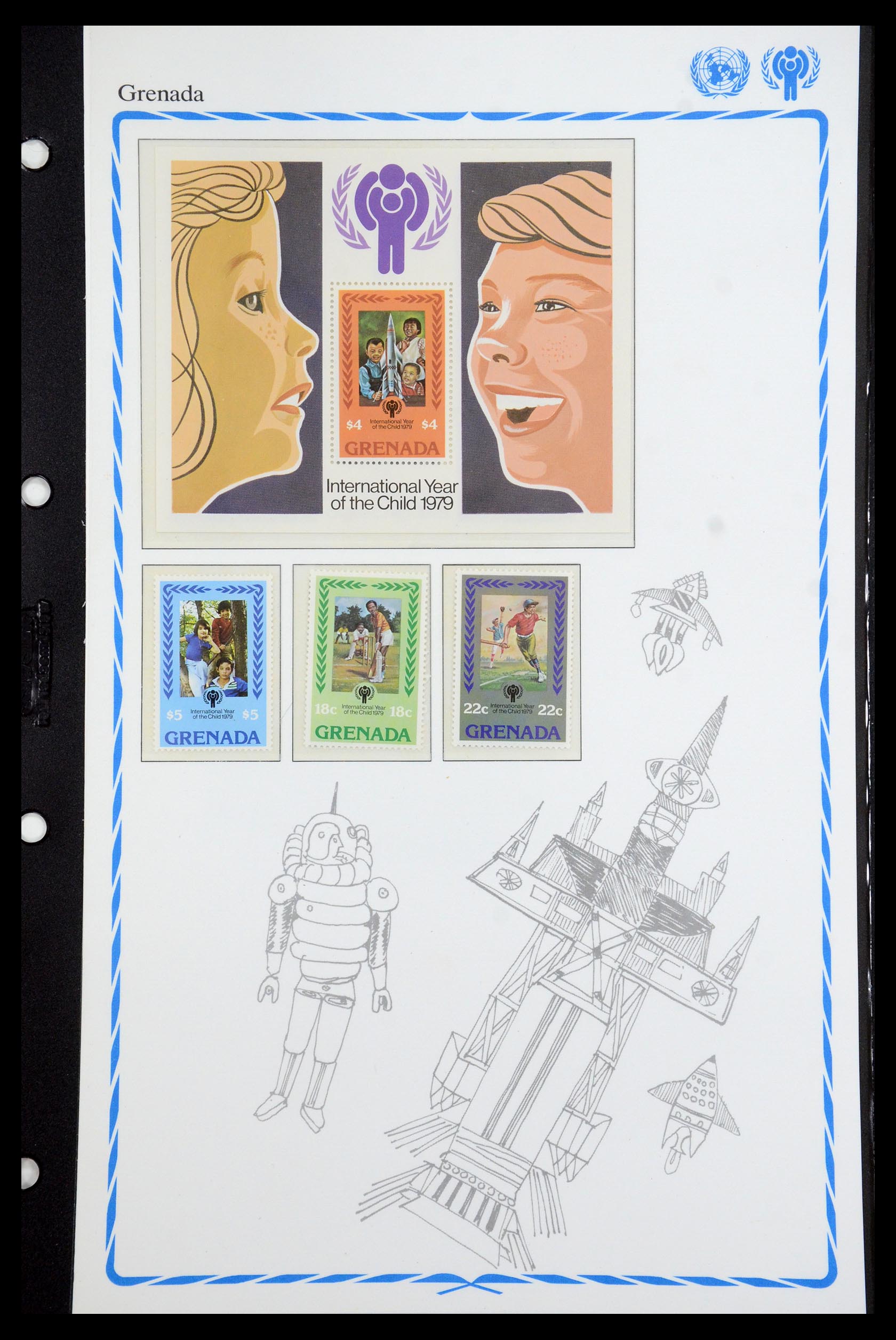 35318 083 - Postzegelverzameling 35318 Jaar van het Kind 1979.