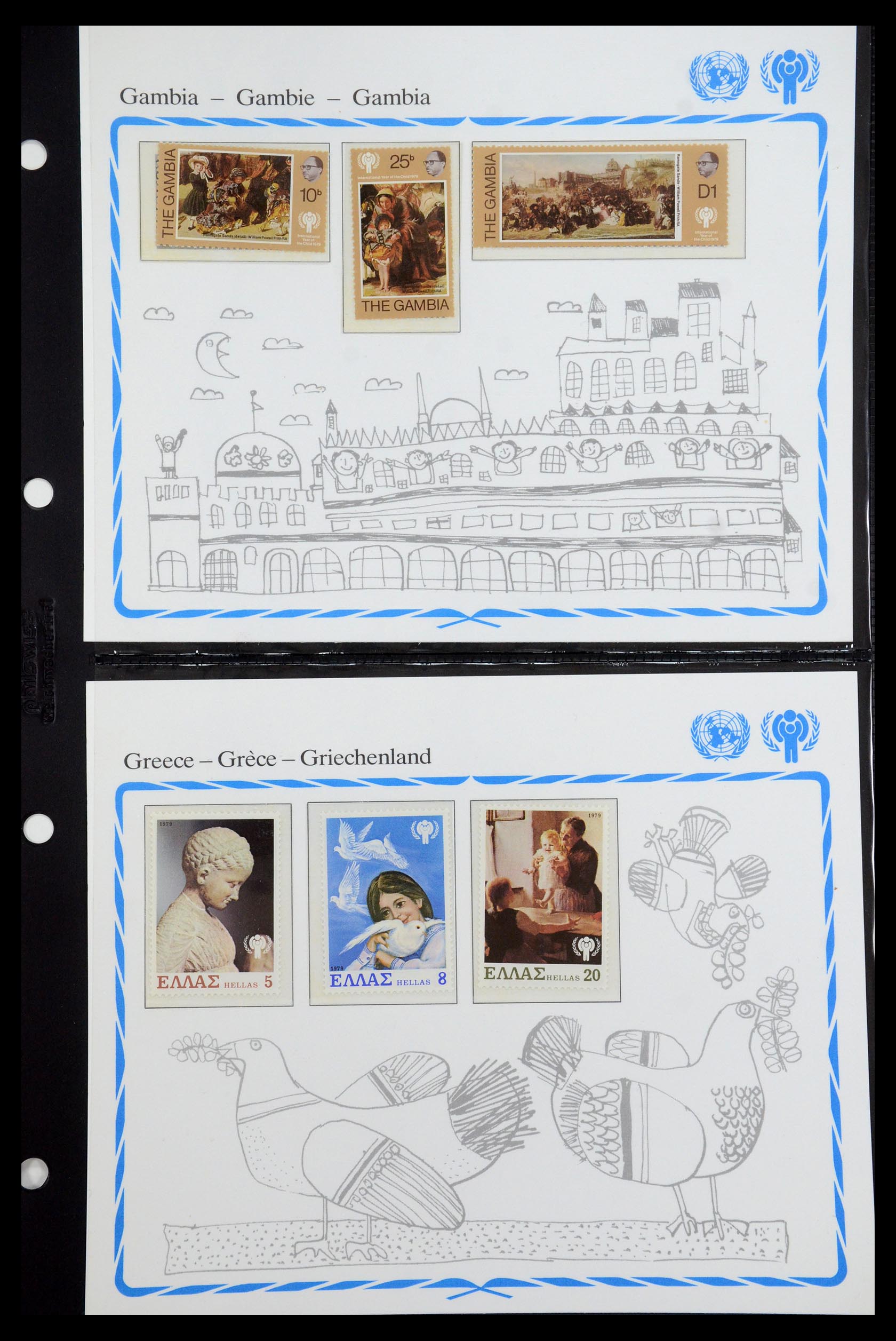 35318 085 - Postzegelverzameling 35318 Jaar van het Kind 1979.