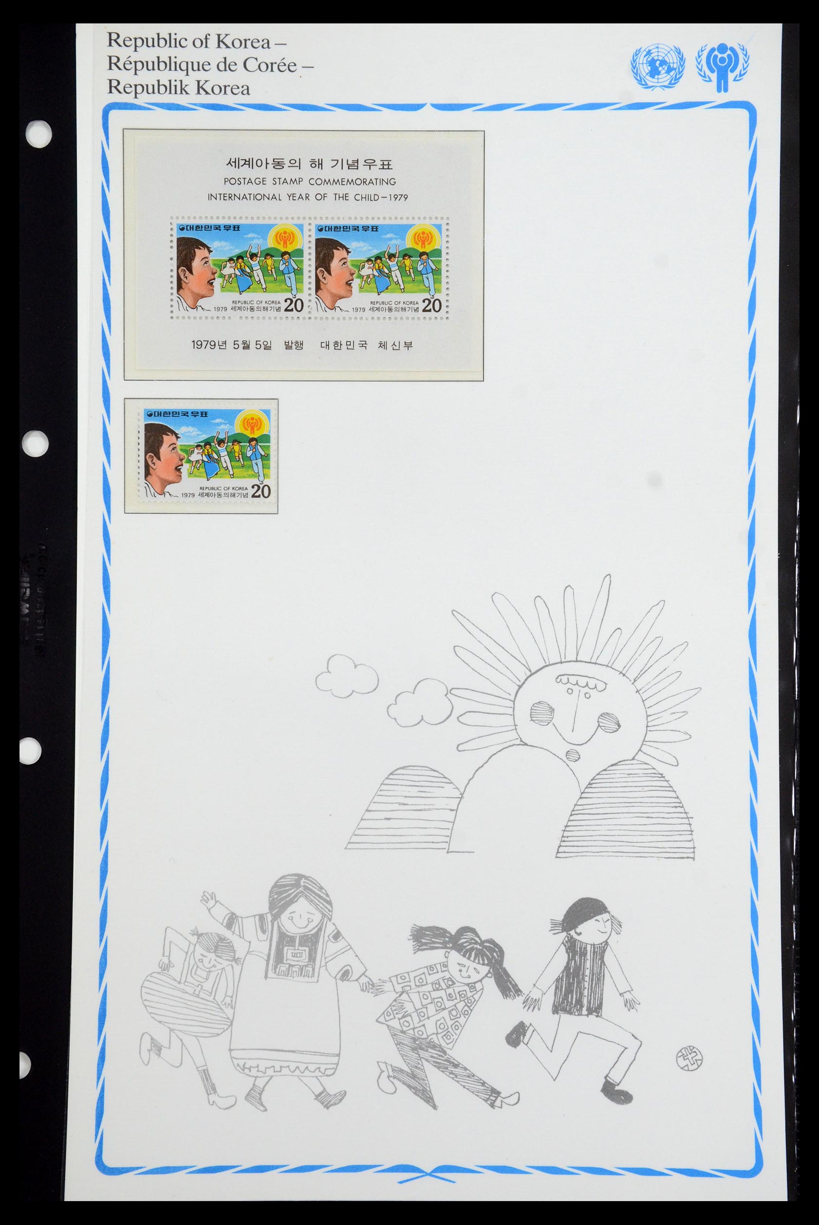 35318 087 - Postzegelverzameling 35318 Jaar van het Kind 1979.