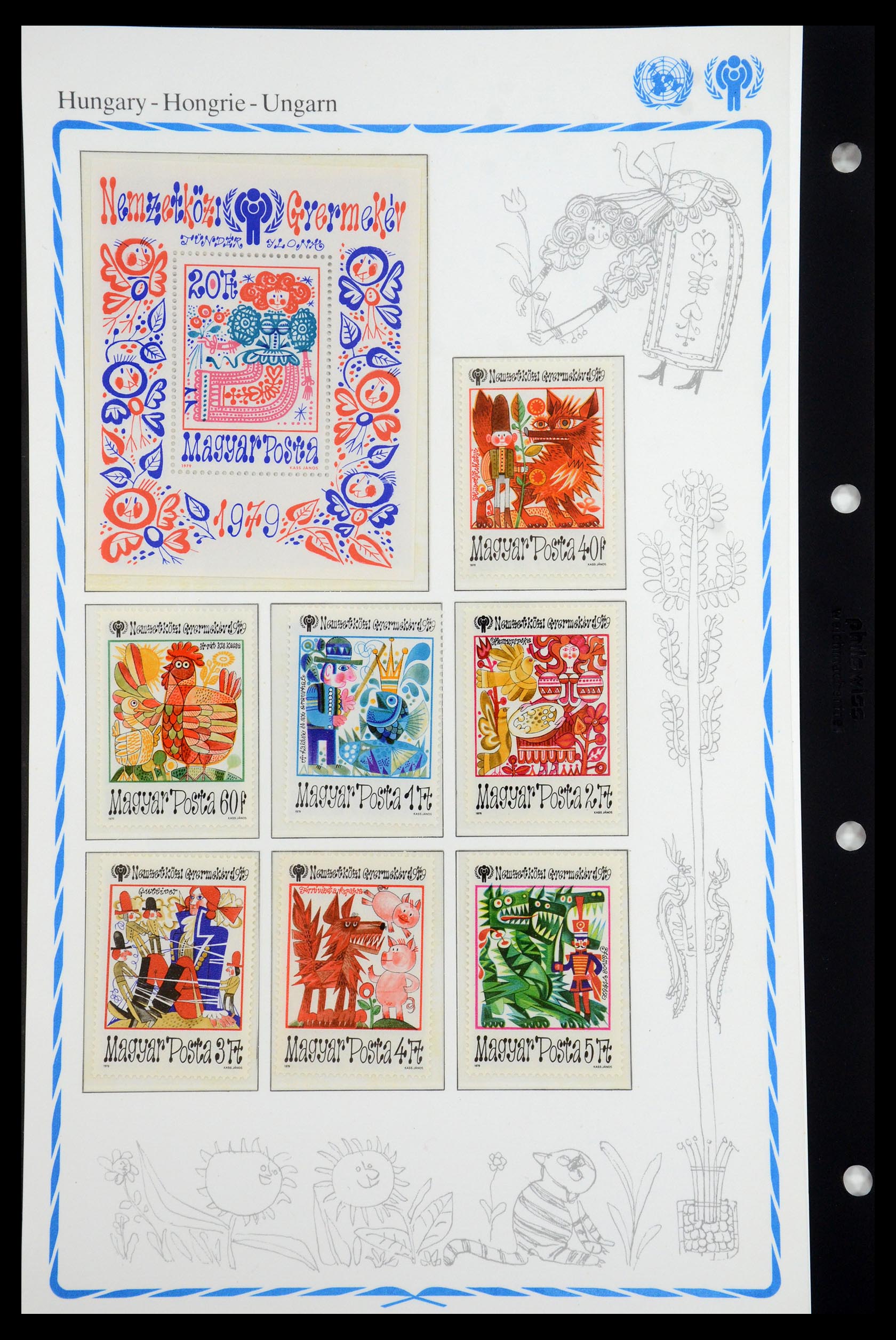 35318 088 - Postzegelverzameling 35318 Jaar van het Kind 1979.