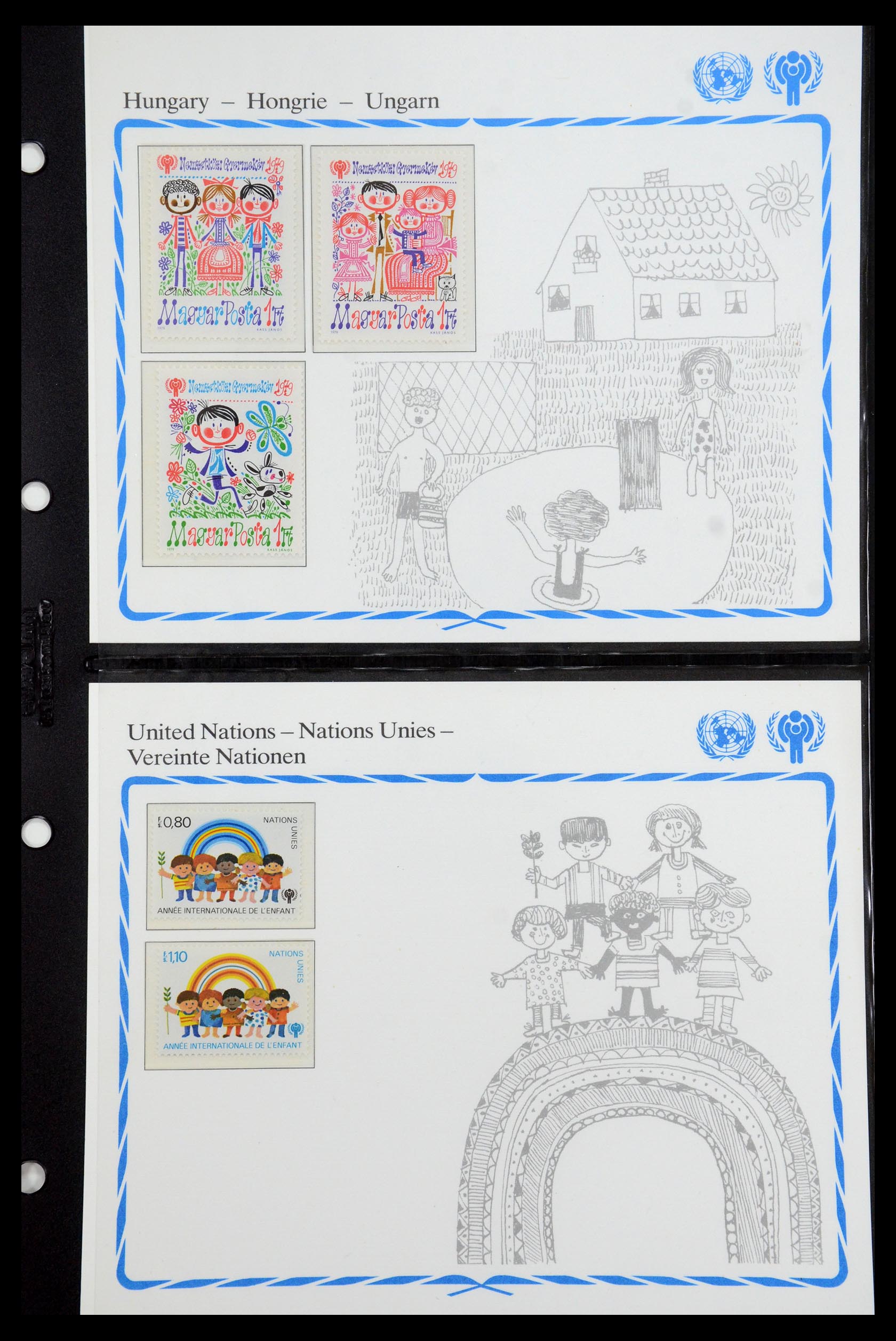 35318 089 - Postzegelverzameling 35318 Jaar van het Kind 1979.