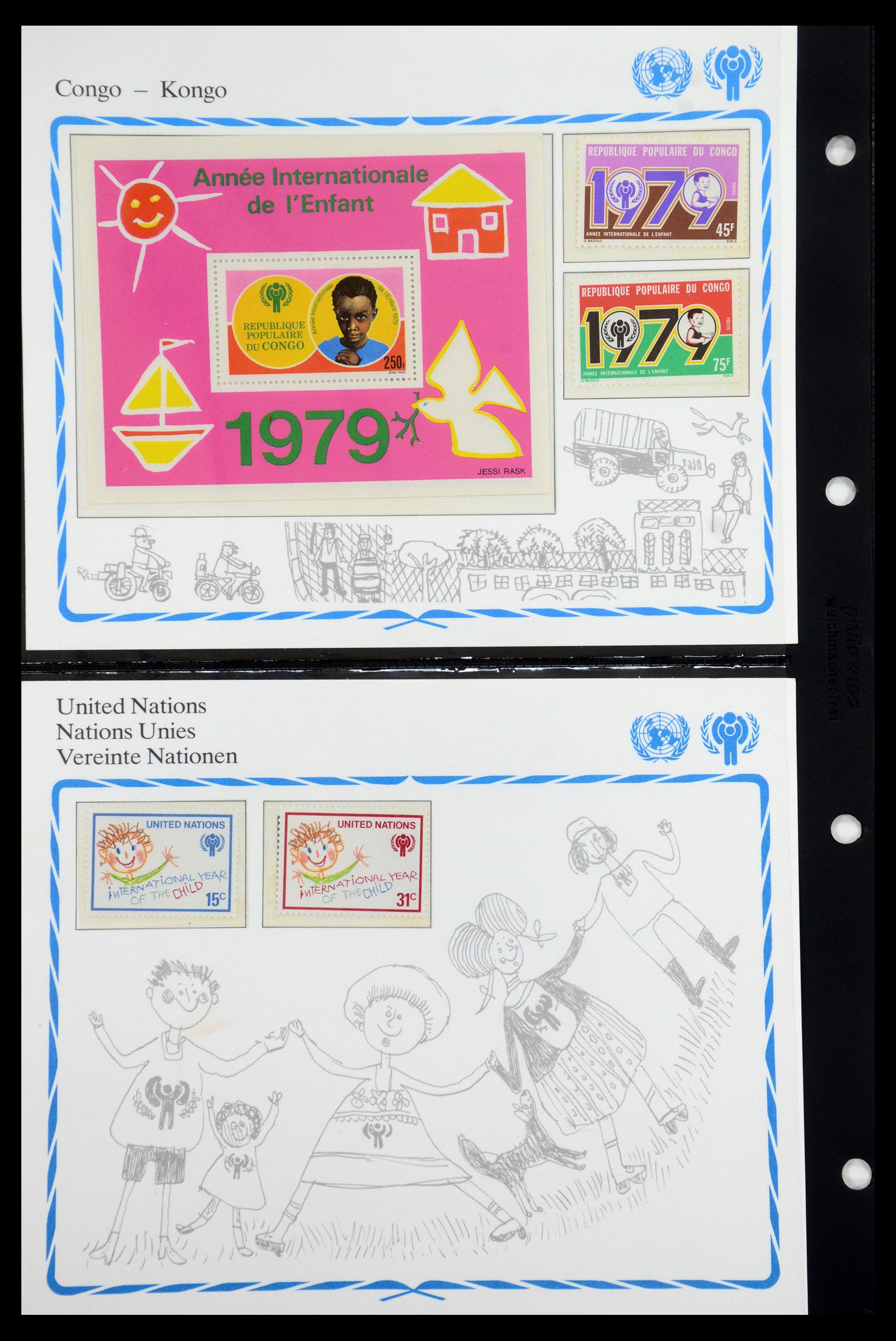 35318 094 - Postzegelverzameling 35318 Jaar van het Kind 1979.