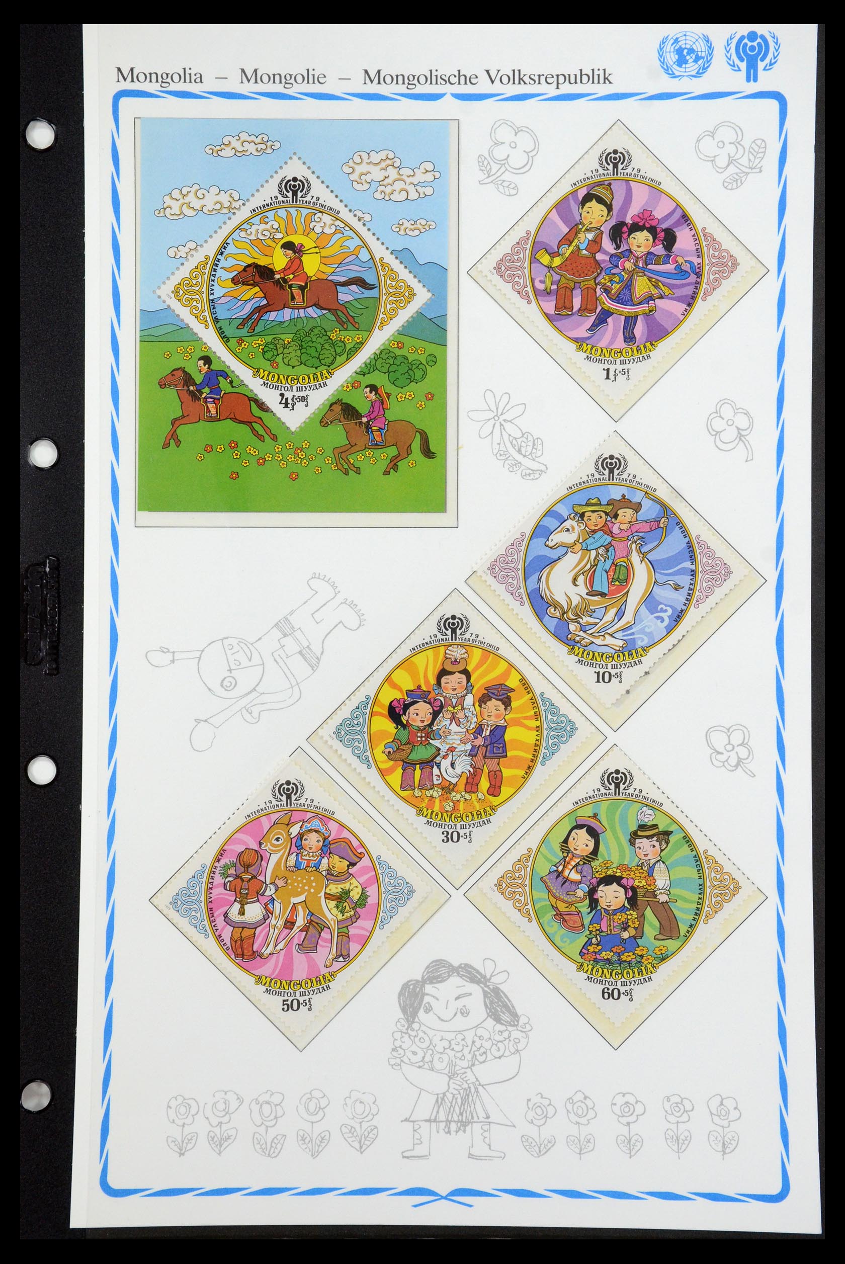 35318 105 - Postzegelverzameling 35318 Jaar van het Kind 1979.