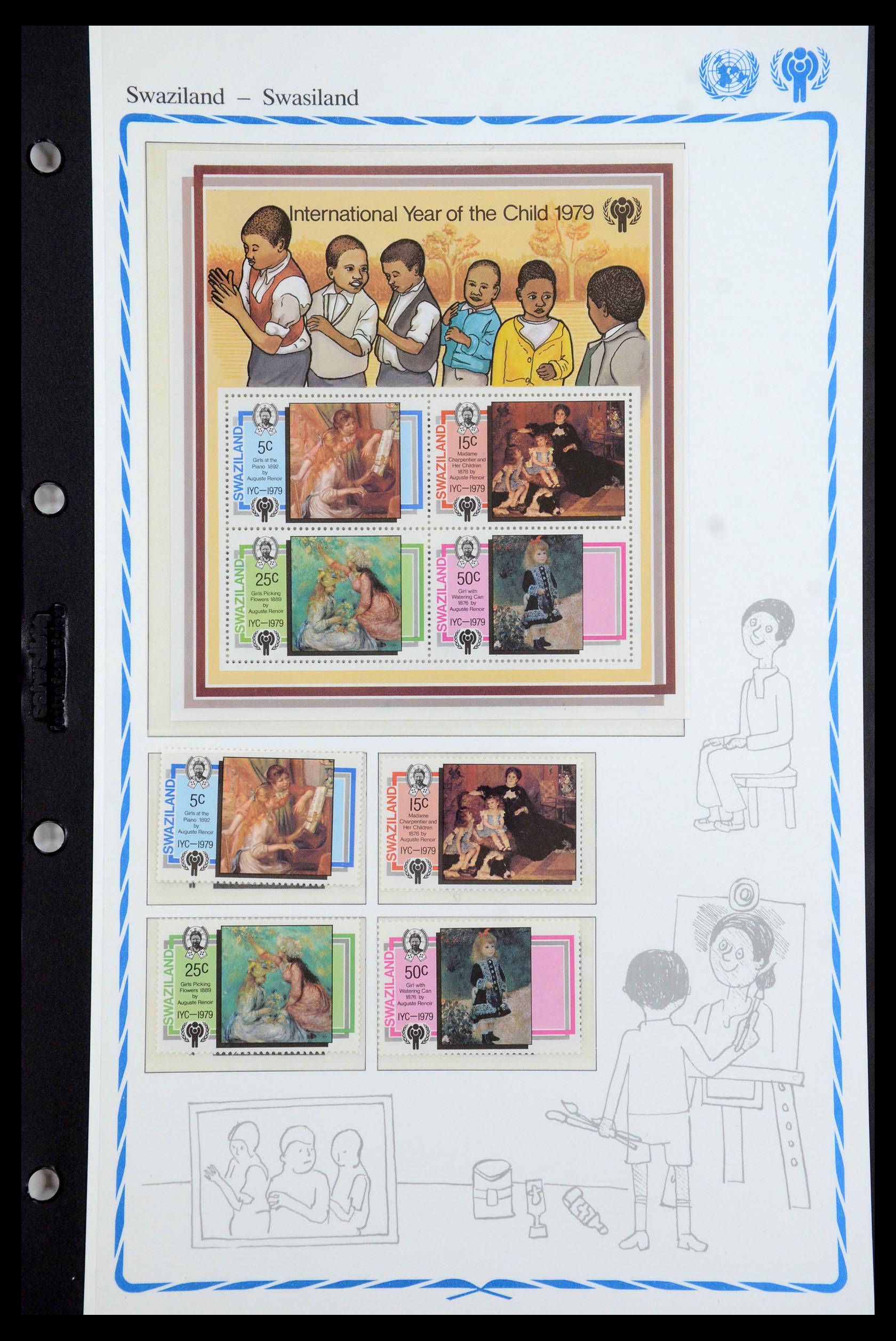 35318 123 - Postzegelverzameling 35318 Jaar van het Kind 1979.